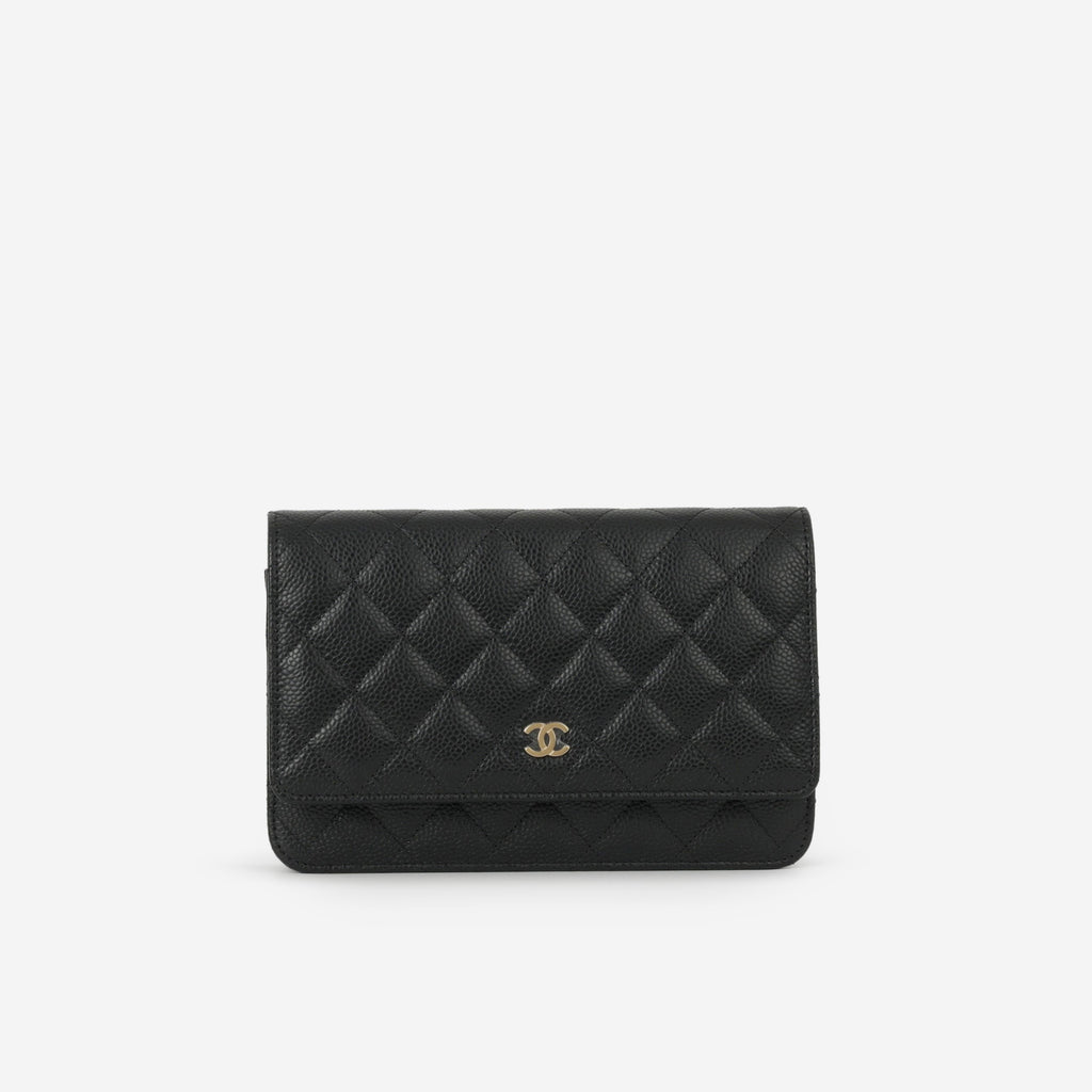 Chanel Classic Wallet on Chain - Black Caviar | Gold Hardware