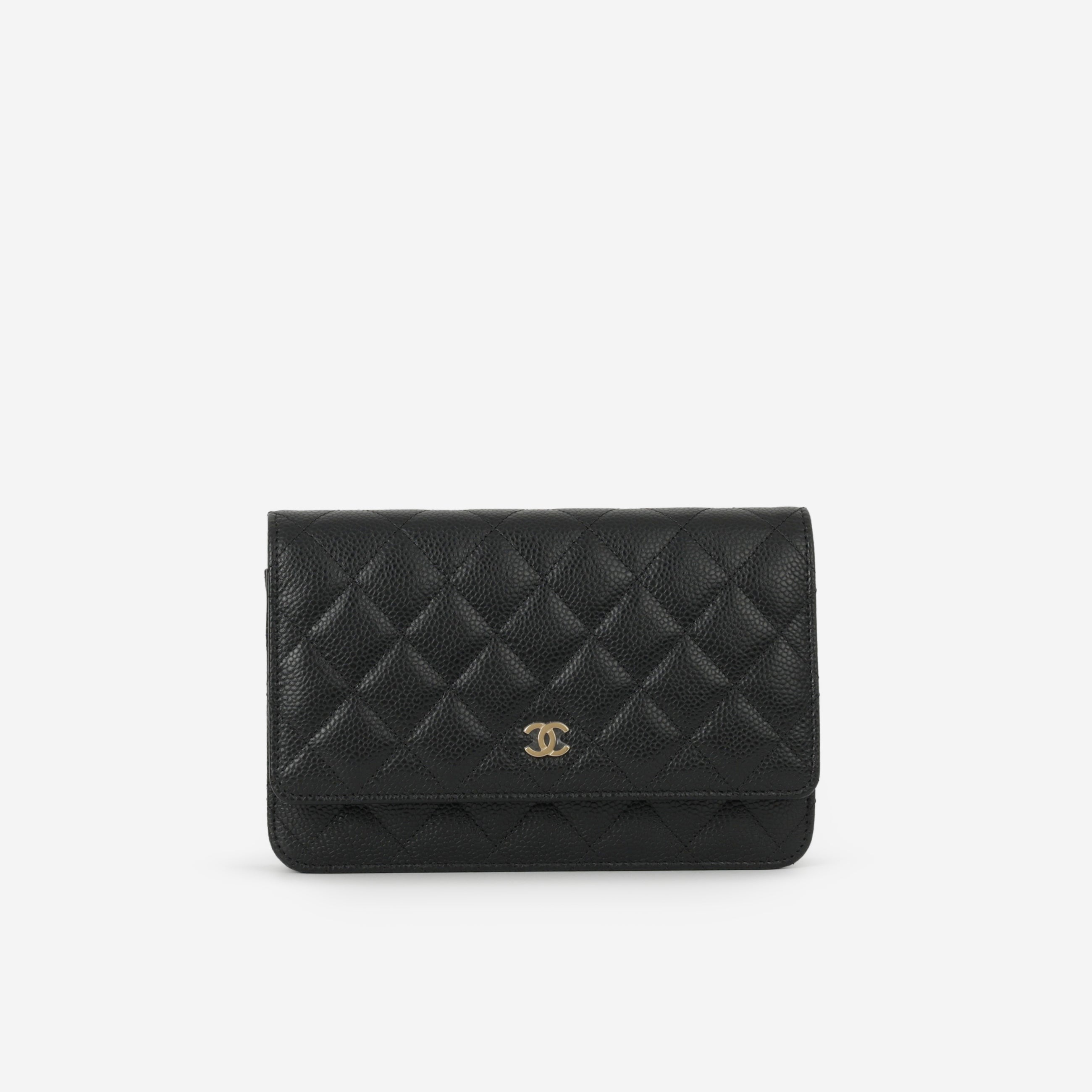 Chanel Classic Wallet on Chain - Black Caviar | Gold Hardware