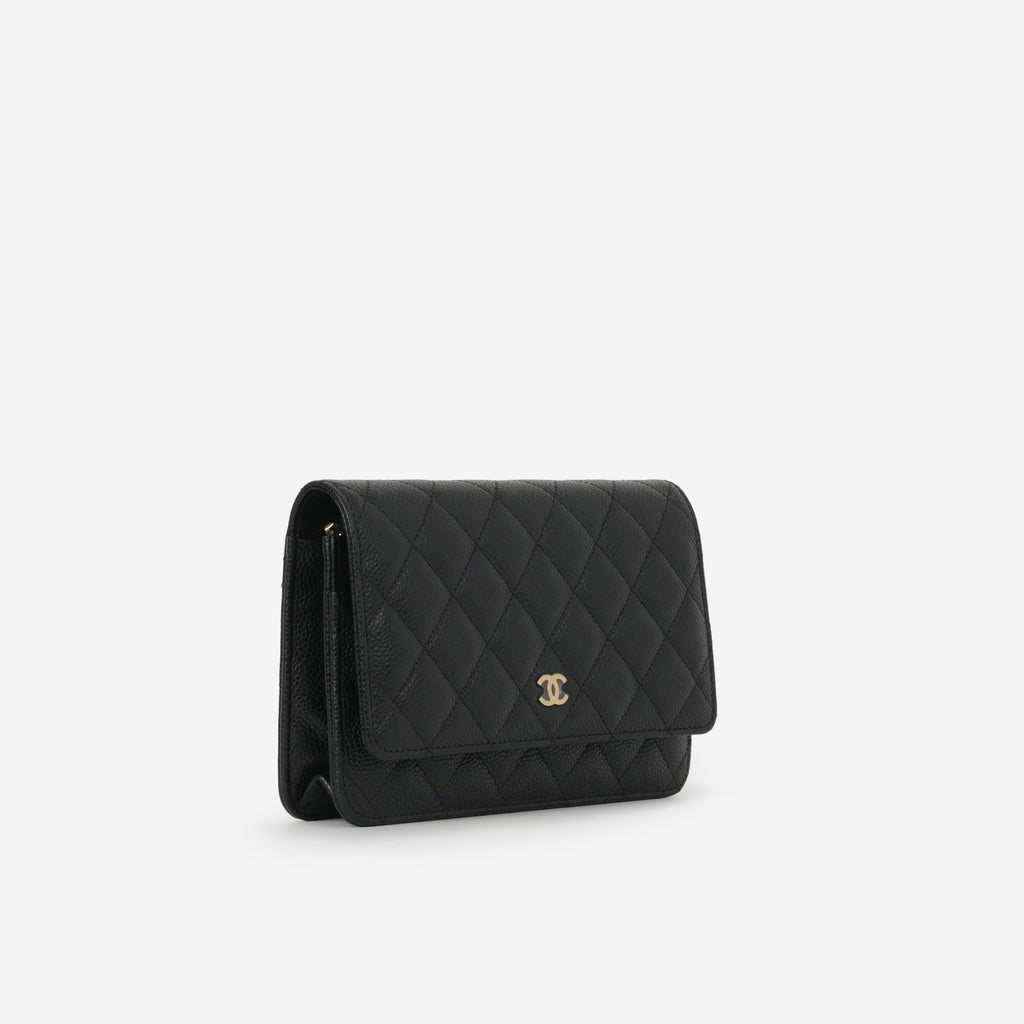 Chanel Classic Wallet on Chain - Black Caviar | Gold Hardware