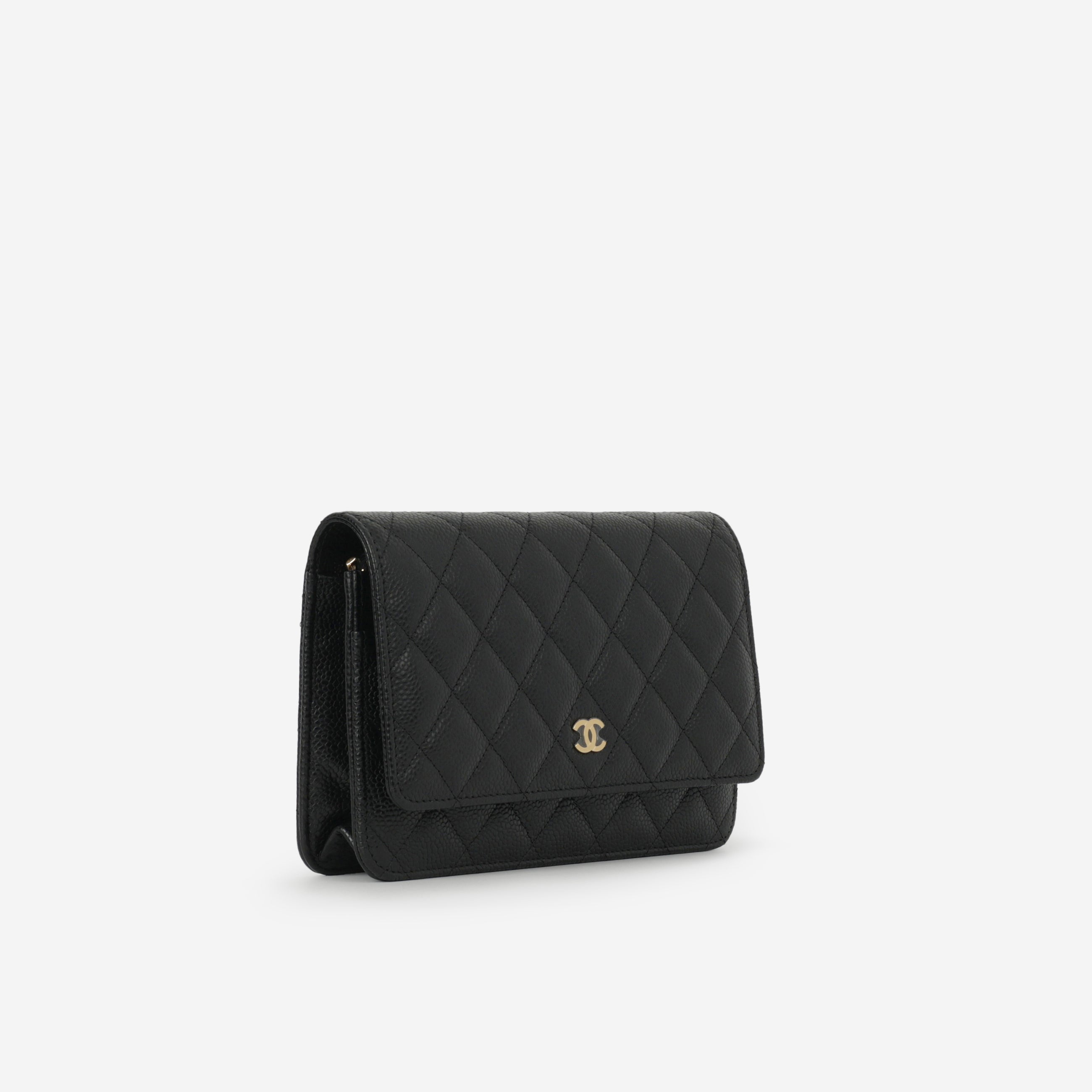 Chanel Classic Wallet on Chain - Black Caviar | Gold Hardware