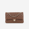 Chanel Medium Classic Flap - Brown Lambskin | Champagne Gold Hardware
