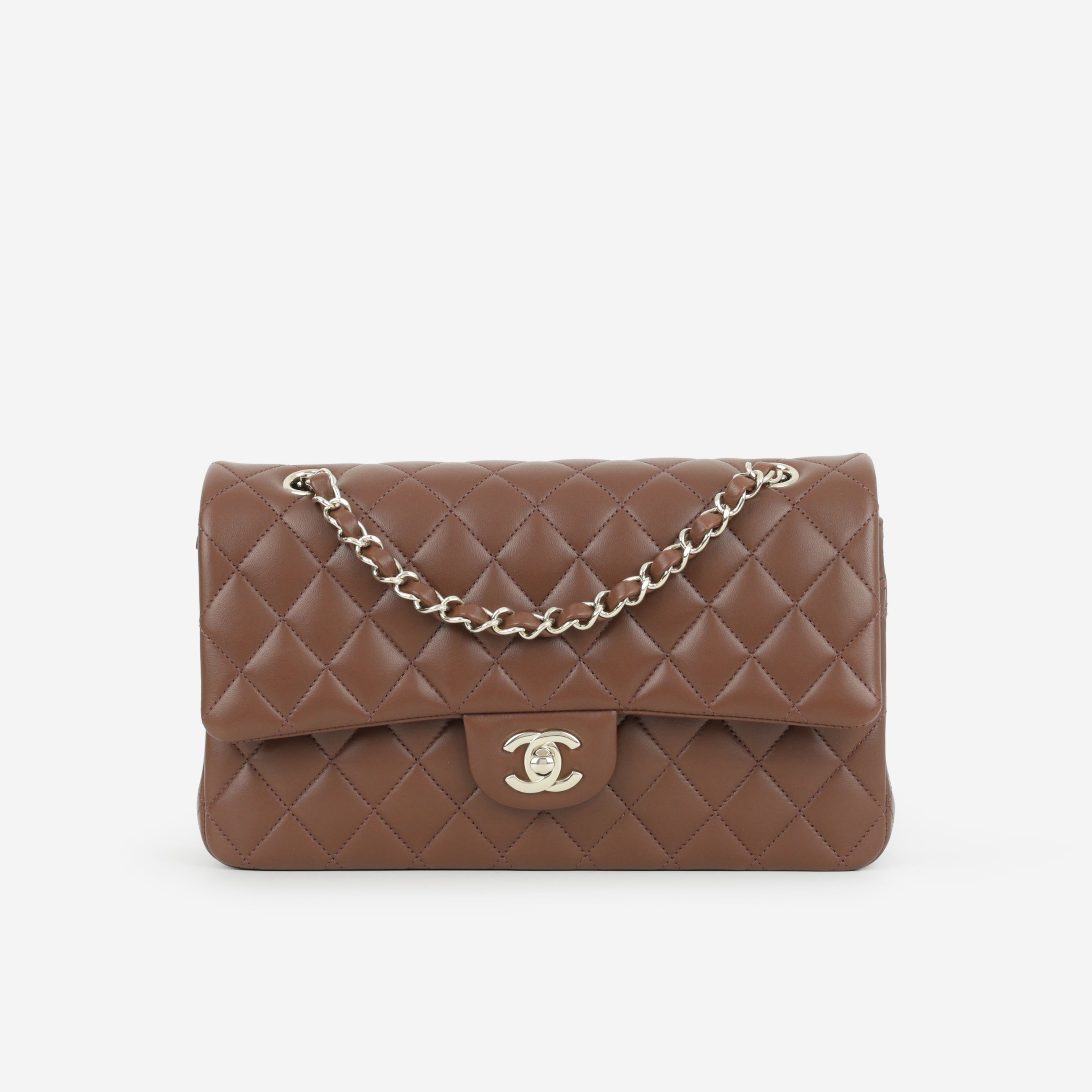 Chanel Medium Classic Flap - Brown Lambskin | Champagne Gold Hardware