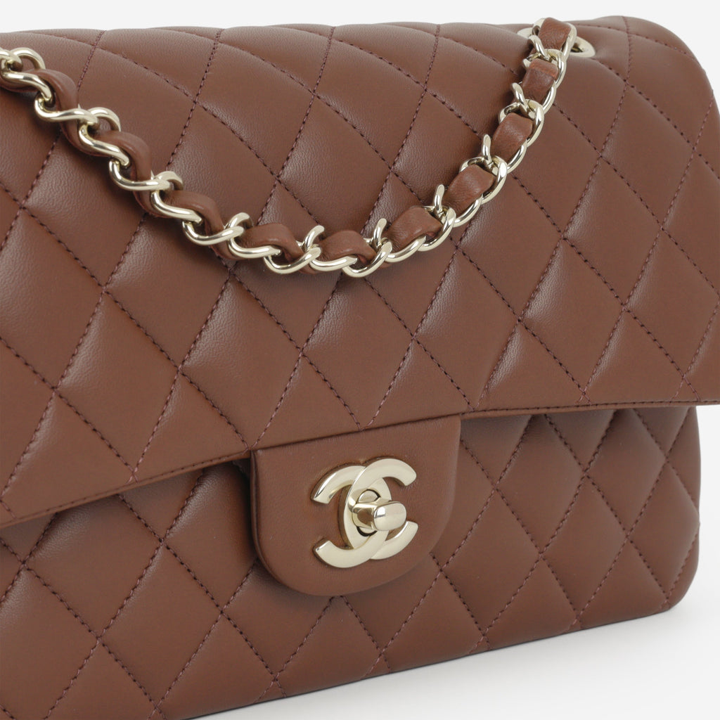 Chanel Medium Classic Flap - Brown Lambskin | Champagne Gold Hardware