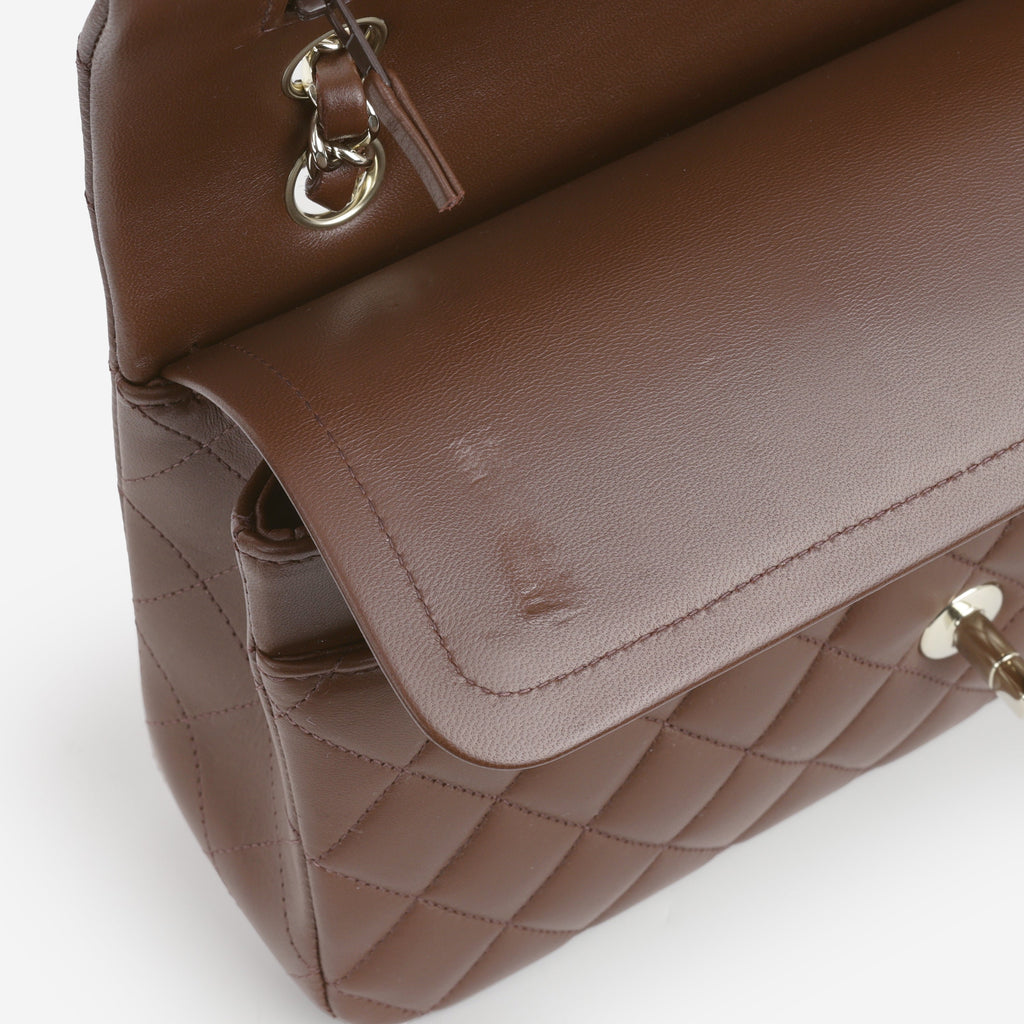 Chanel Medium Classic Flap - Brown Lambskin | Champagne Gold Hardware