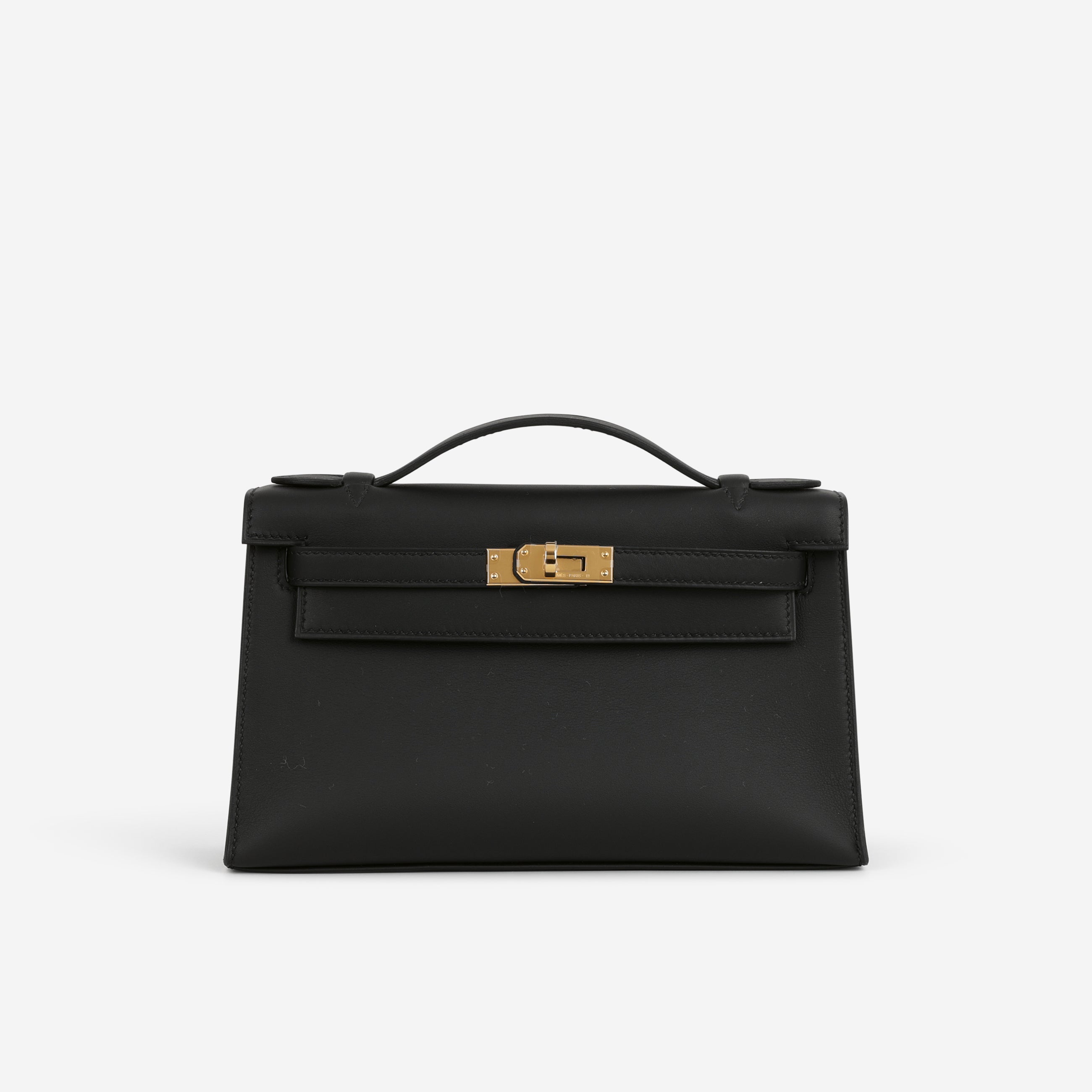 Hermès Kelly Pochette - Black Swift | Gold Hardware