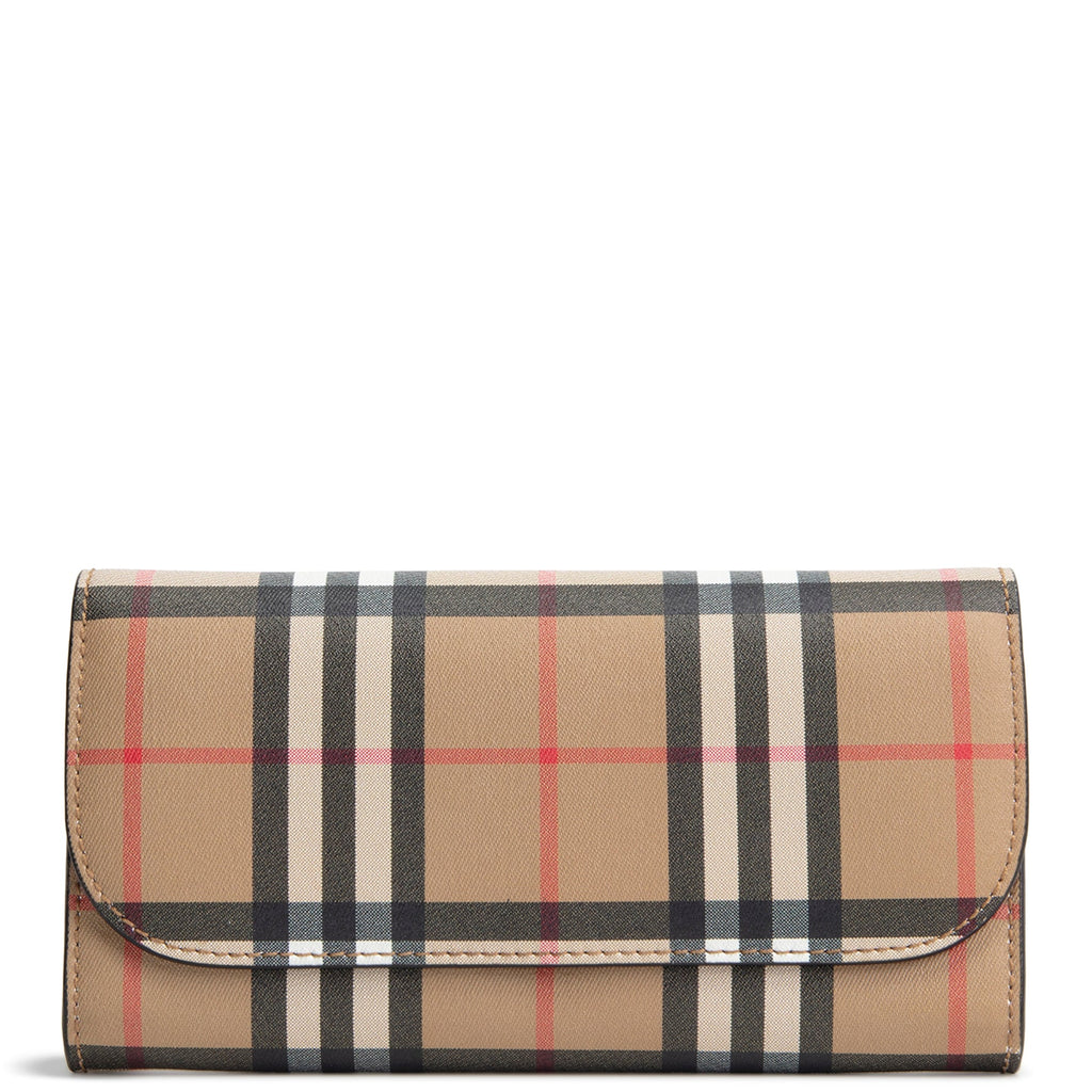 BURBERRY Vintage Check Heron Continental Flap Wallet