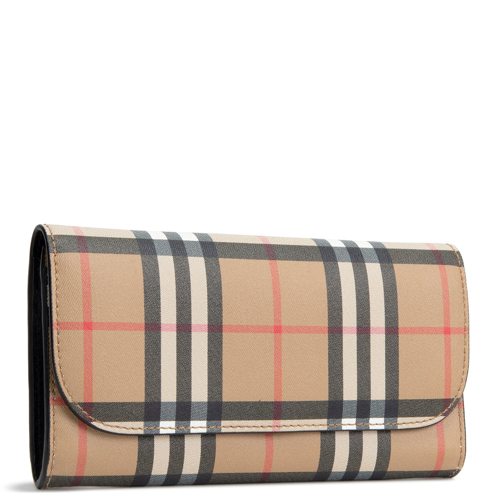 BURBERRY Vintage Check Heron Continental Flap Wallet