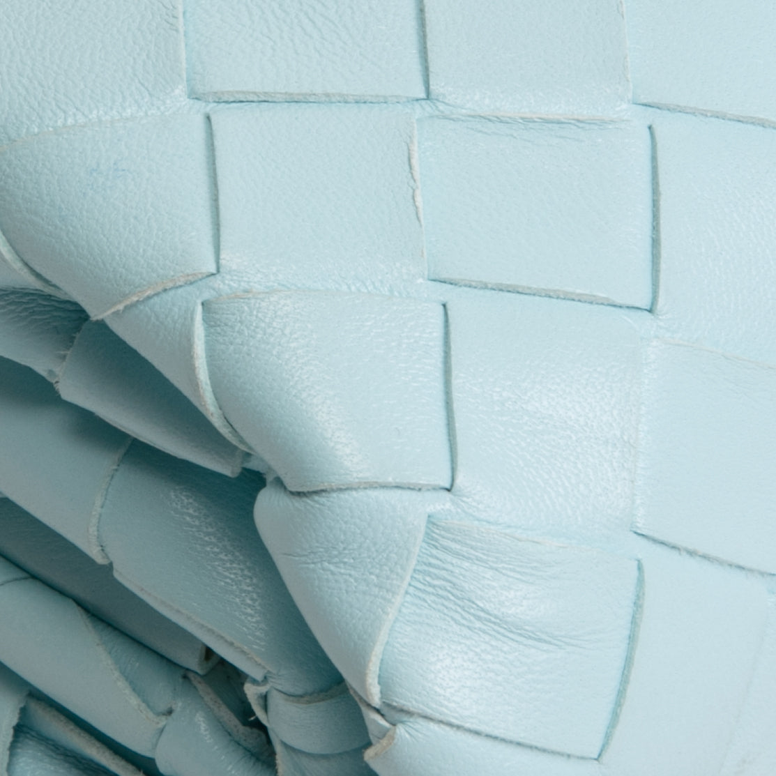 BOTTEGA VENETA Intrecciato The Mini Pouch Bag - Light Blue