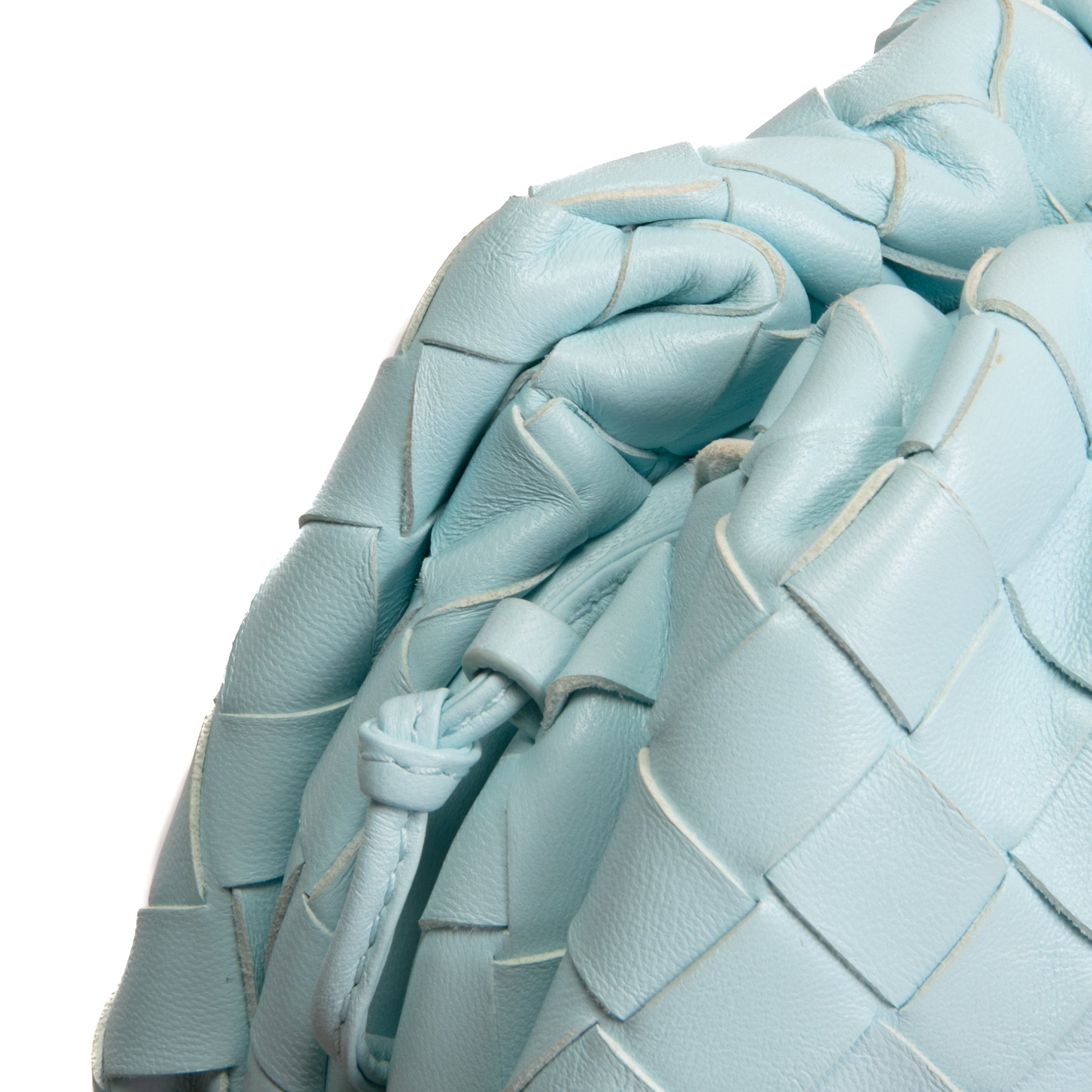 BOTTEGA VENETA Intrecciato The Mini Pouch Bag - Light Blue