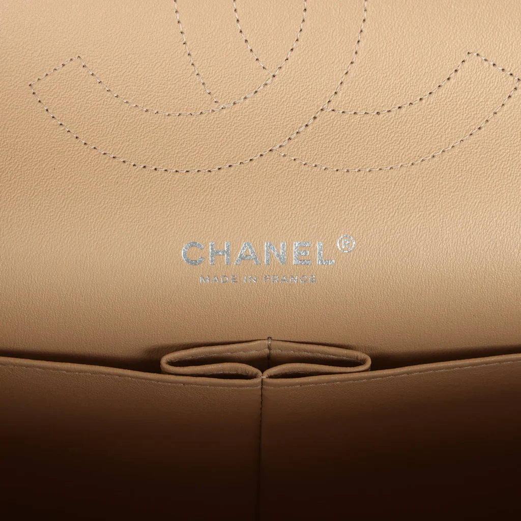 Chanel Jumbo Classic Double Flap Bag Light Beige Caviar Silver Hardware 2025