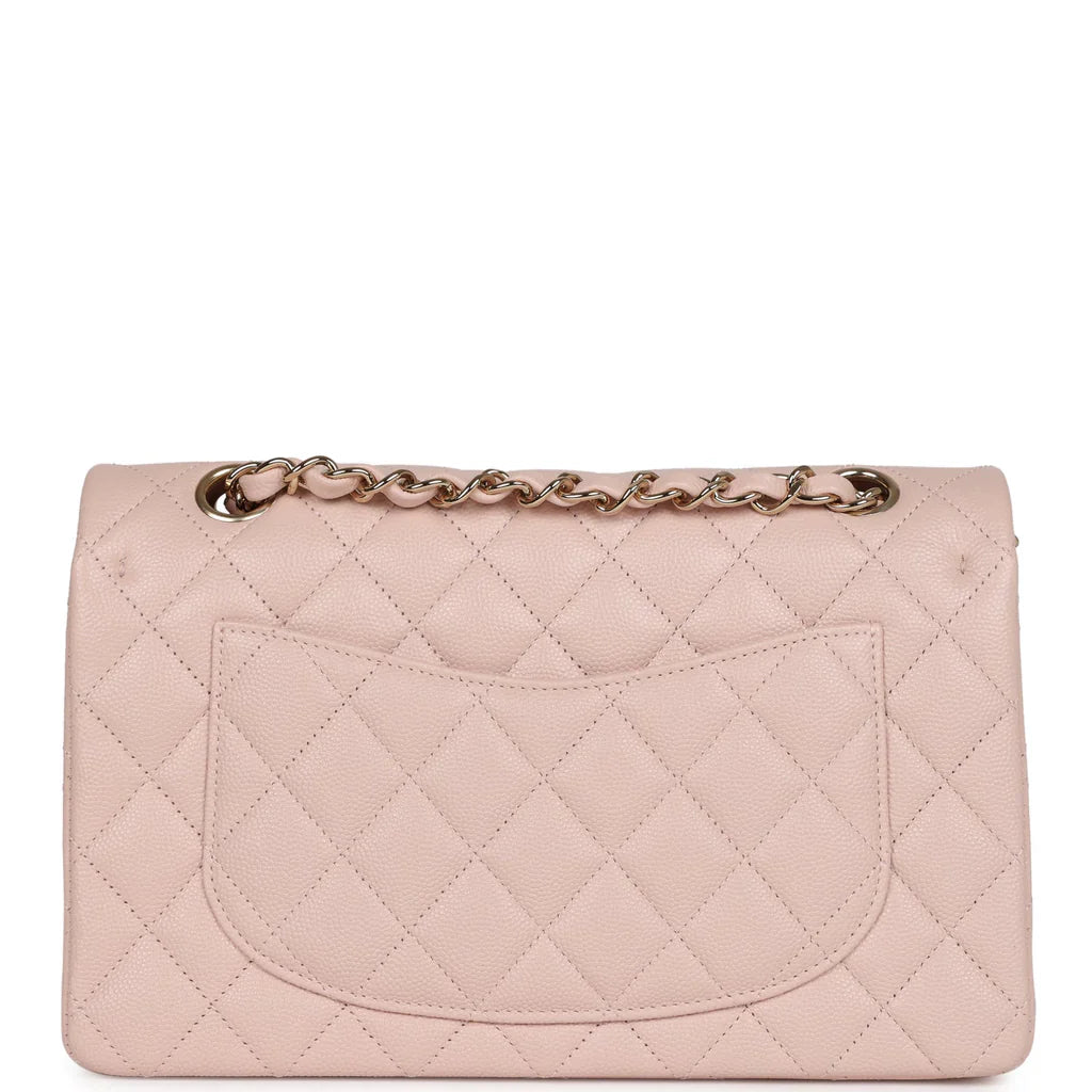 Chanel Small Classic Double Flap Bag Light Pink Caviar Gold Hardware