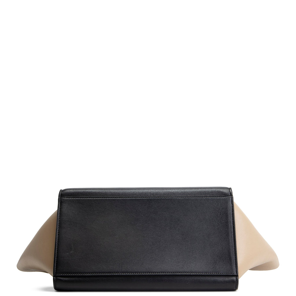 CELINE Trapeze Top Handle Bag - Blue/Taupe/Black