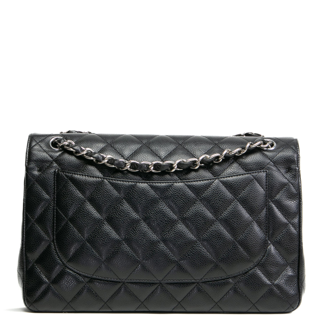 CHANEL Caviar Classic Jumbo Double Flap - Black