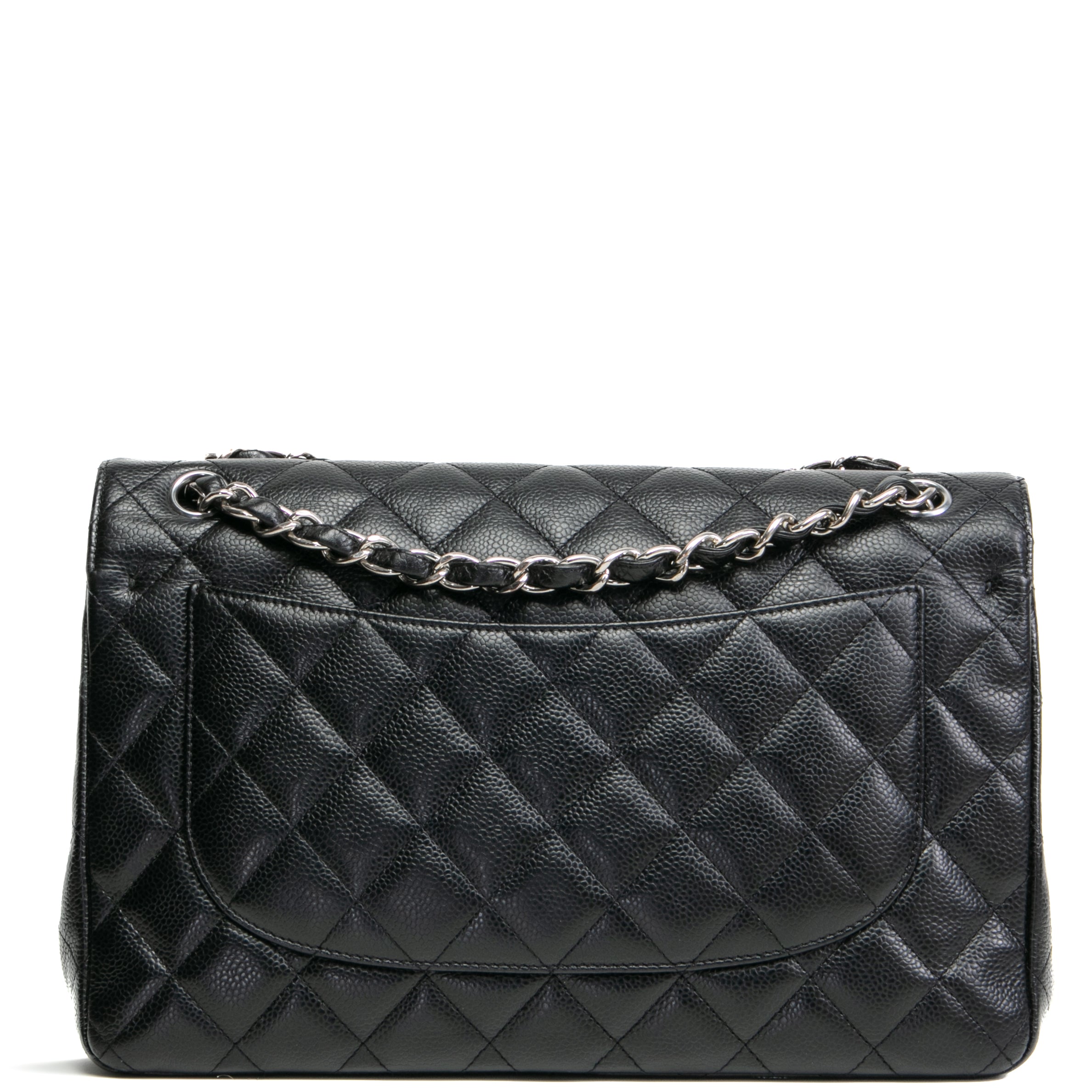 CHANEL Caviar Classic Jumbo Double Flap - Black