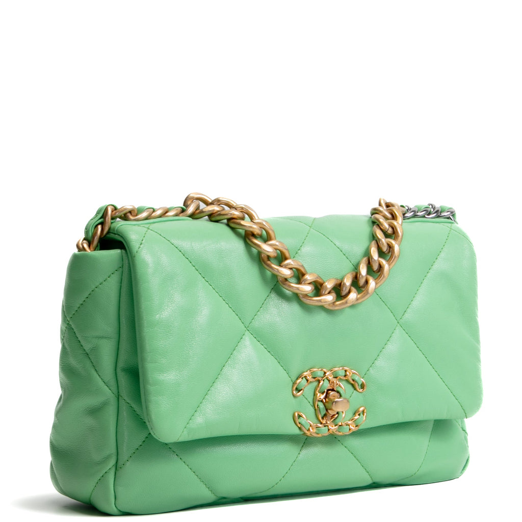 CHANEL Chanel 19 Medium Flap Bag - Light Green