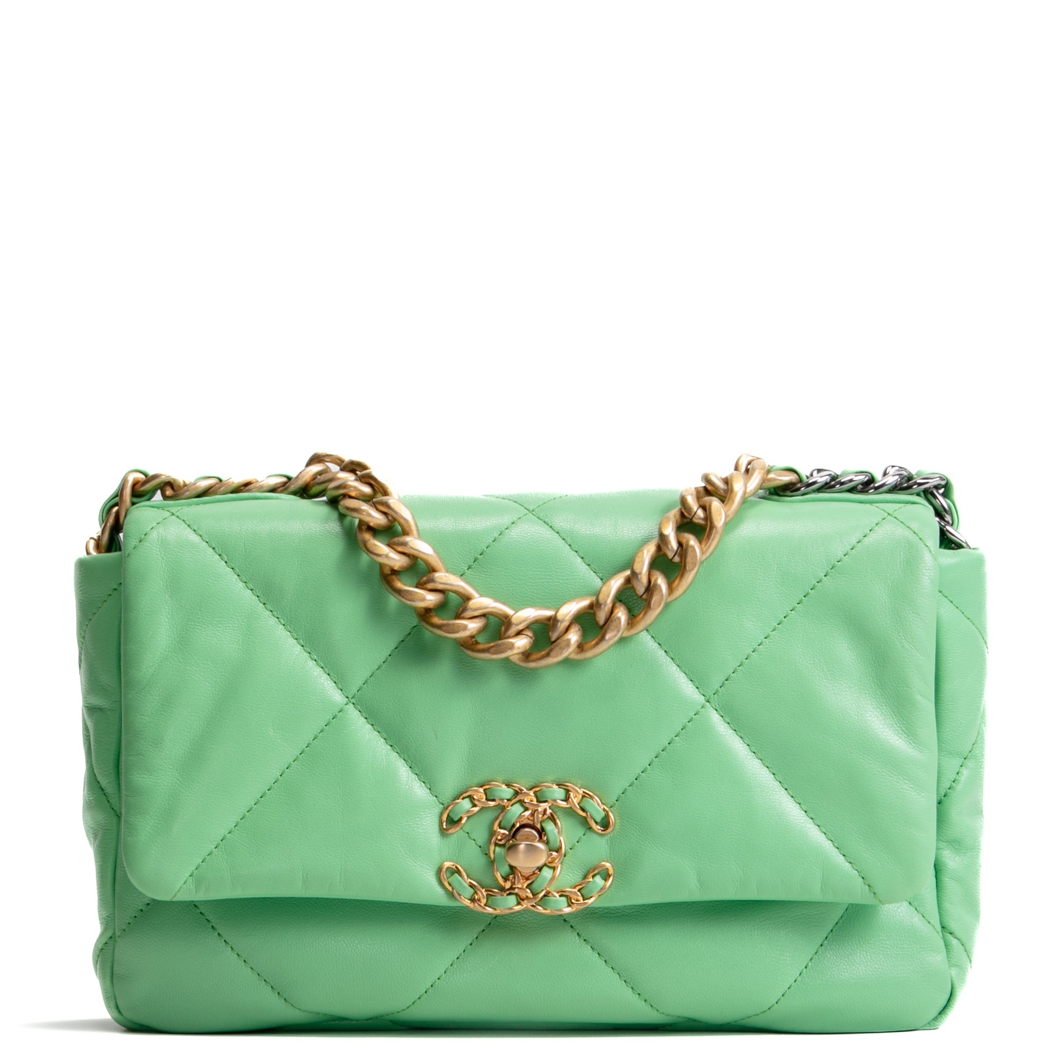 CHANEL Chanel 19 Medium Flap Bag - Light Green