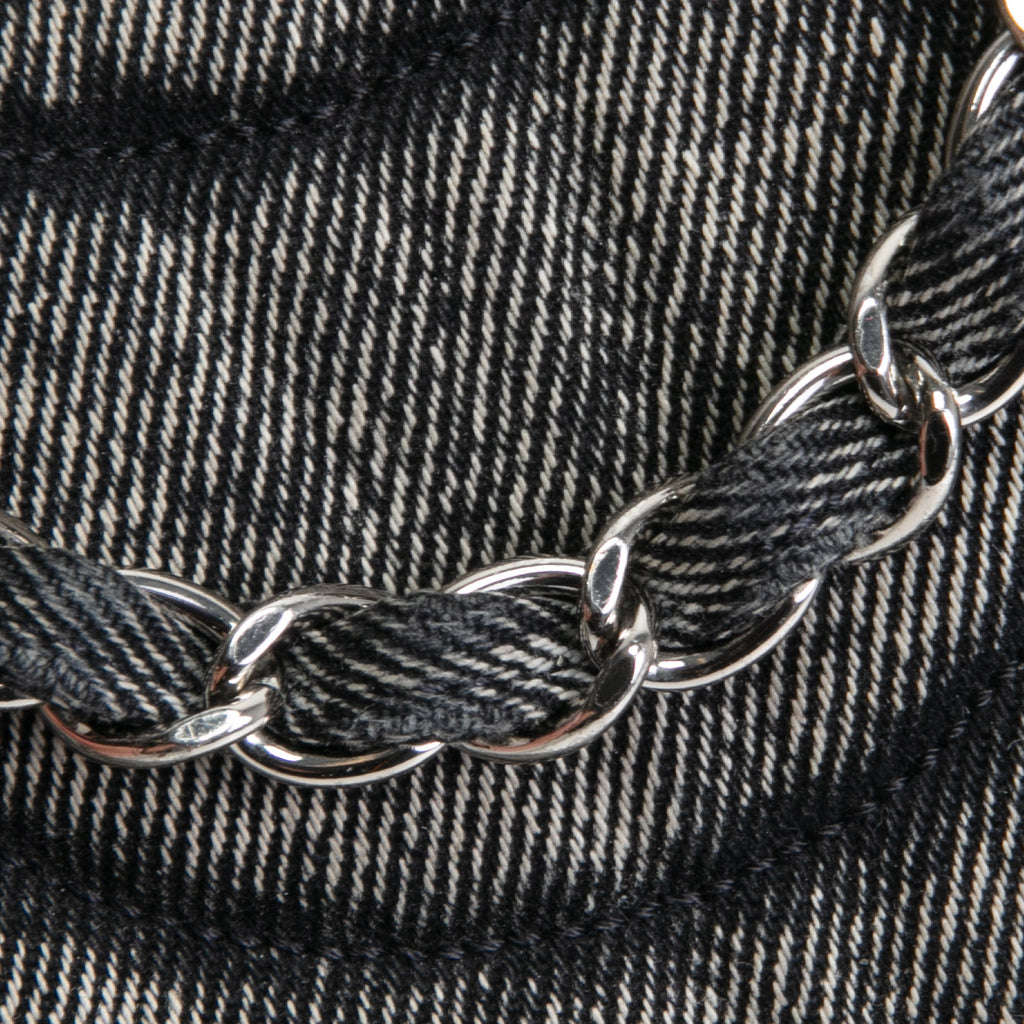 CHANEL CC Denim Wave Flap Bag - Gray