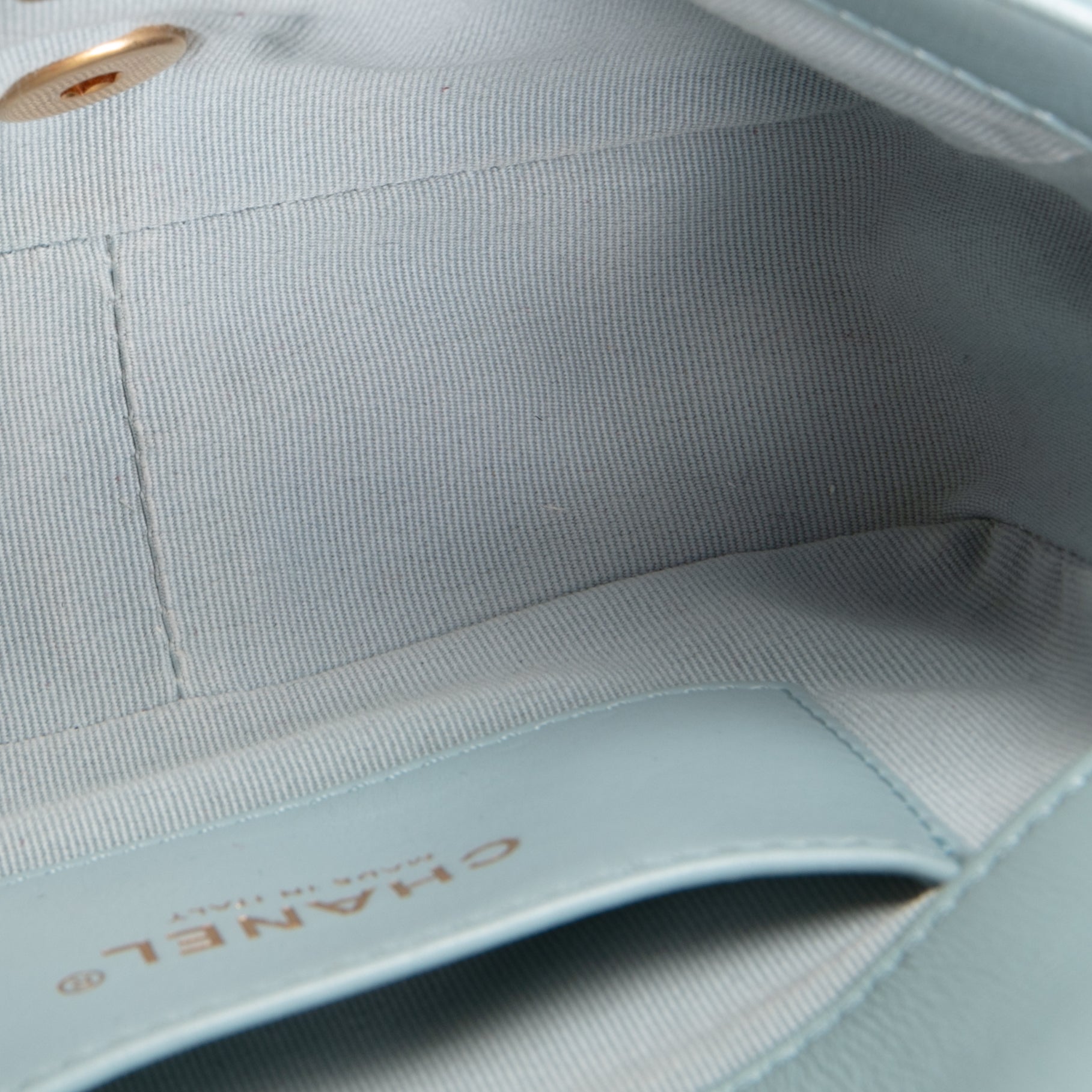 CHANEL Lambskin Quilted Rectangular Mini Flap - Light Blue