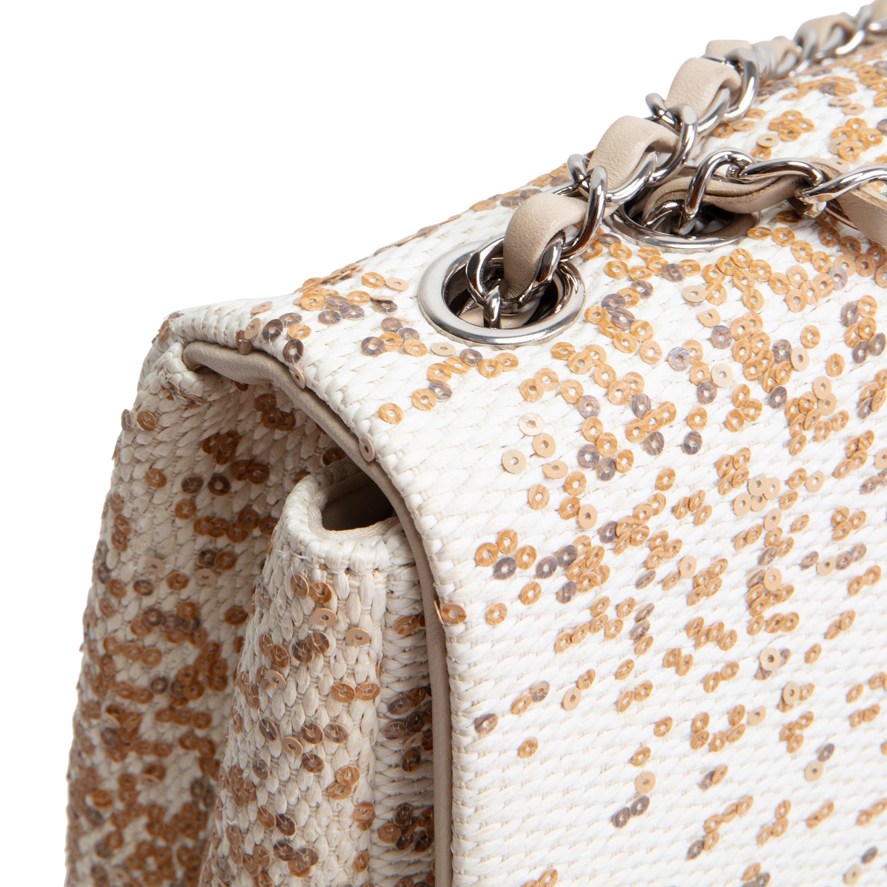 CHANEL Sequins Flap Bag - Ivory