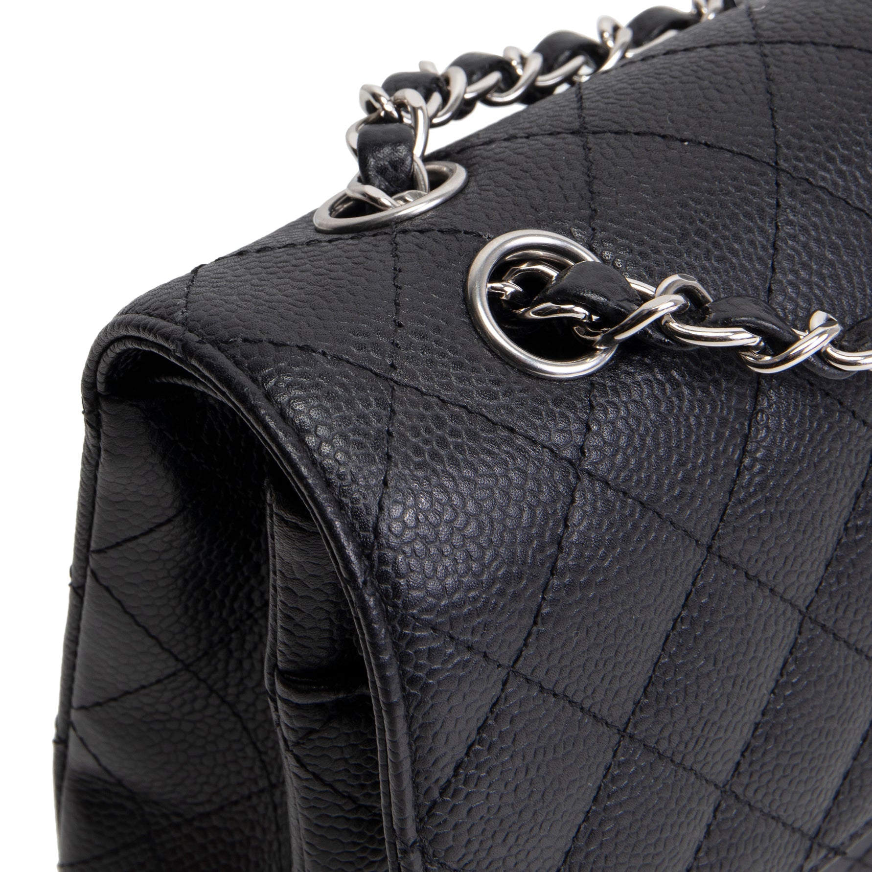 CHANEL Classic Caviar Medium Double Flap - Black
