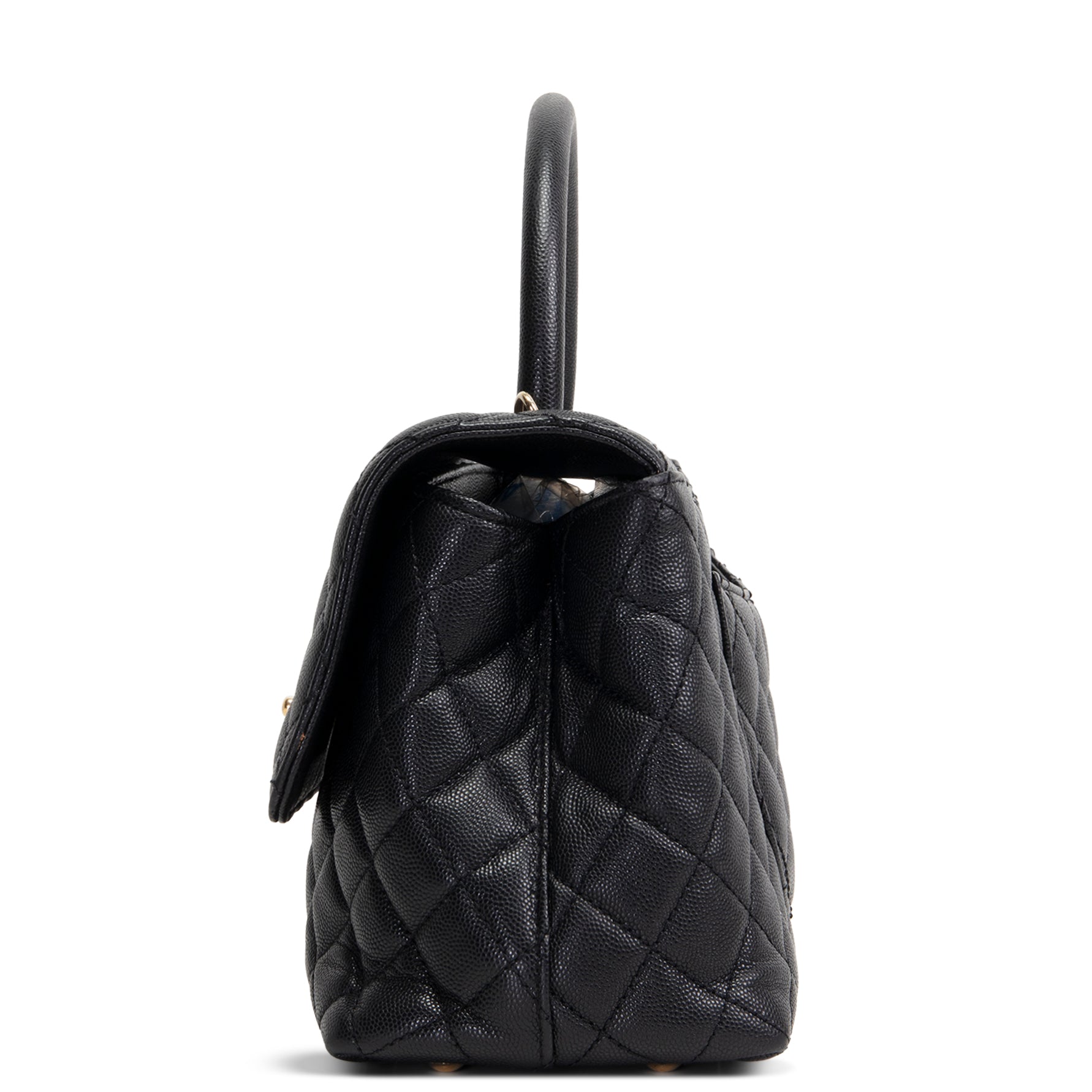 CHANEL Caviar Small Coco Top Handle Bag - Black OUTLET FINAL SALE