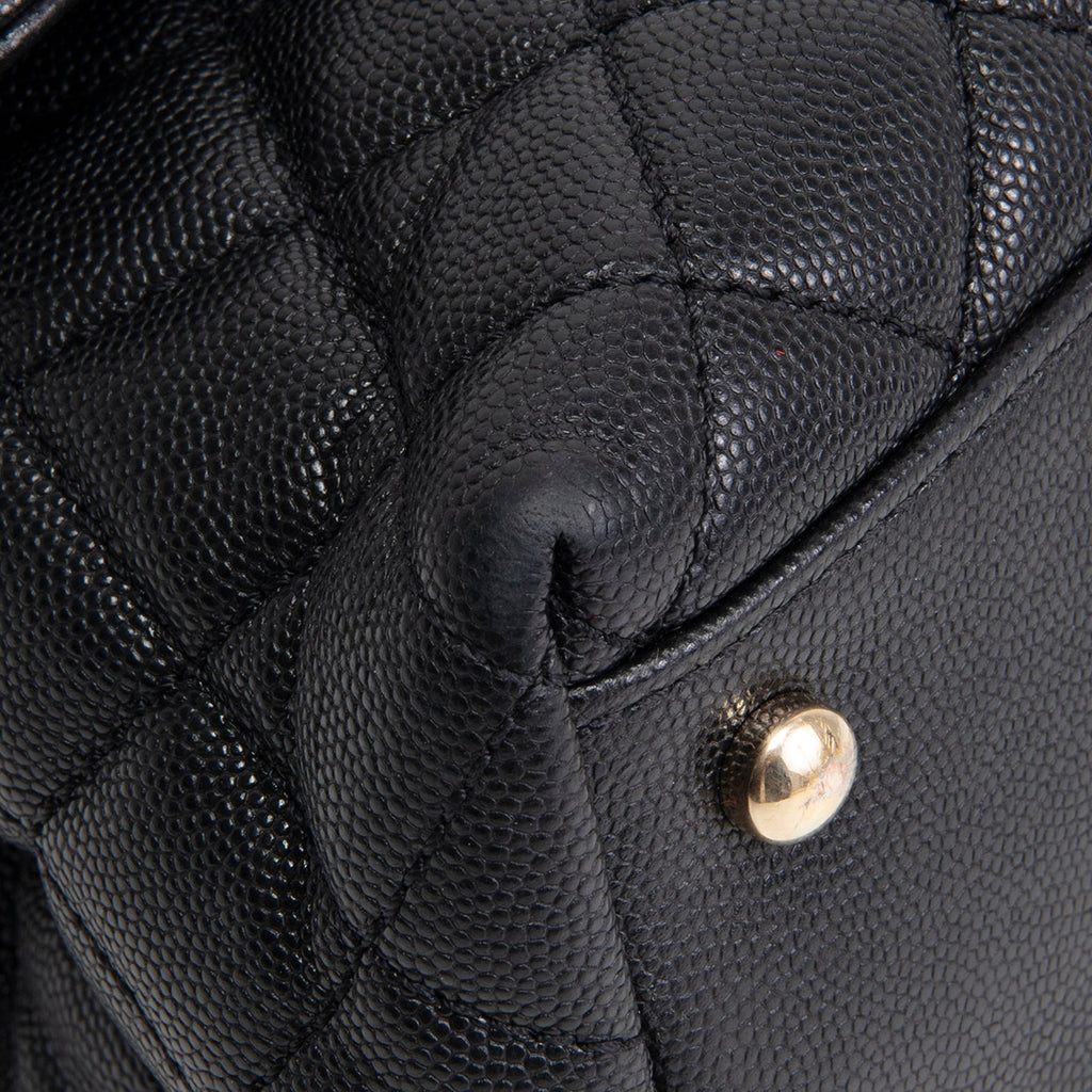 CHANEL Caviar Small Coco Top Handle Bag - Black OUTLET FINAL SALE