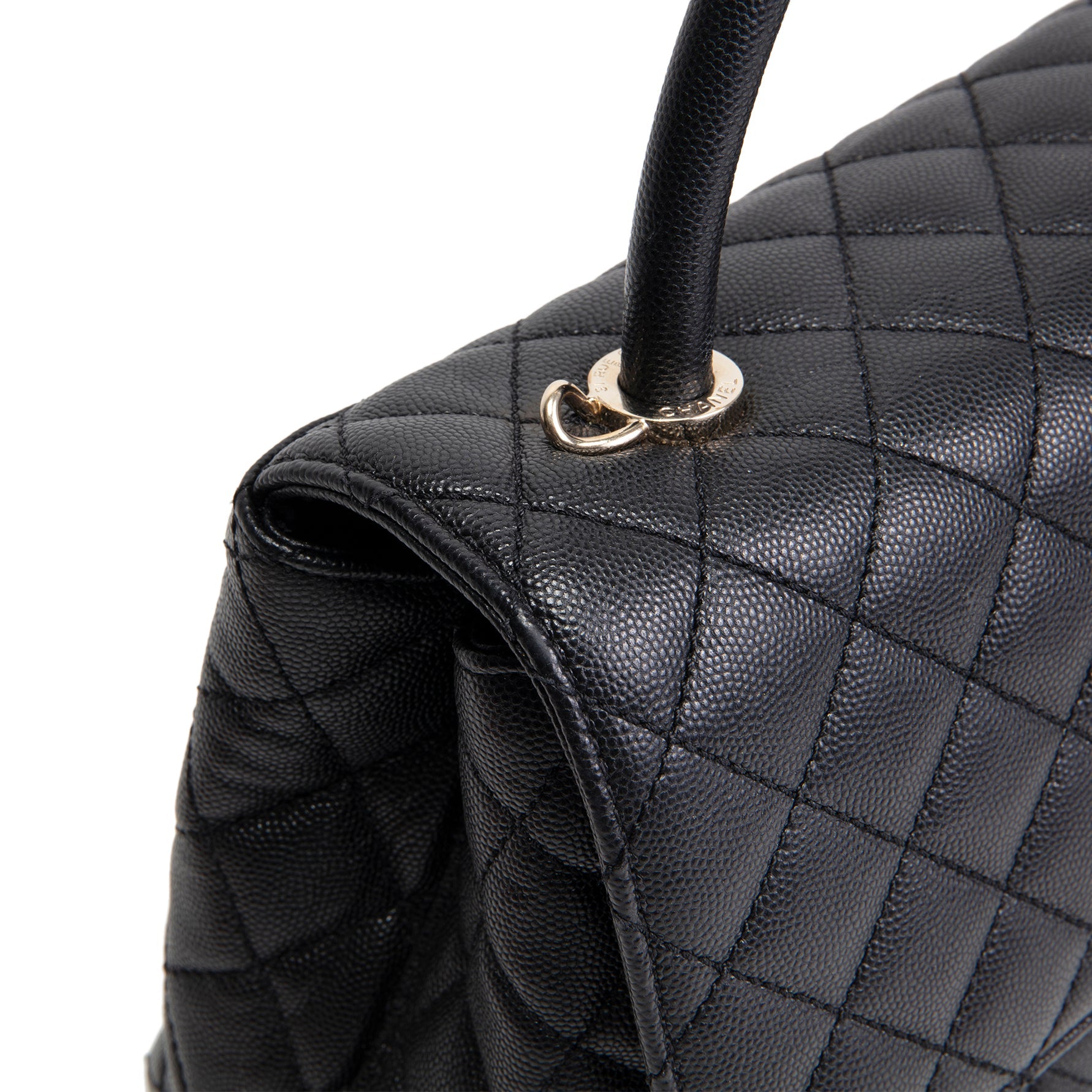 CHANEL Caviar Small Coco Top Handle Bag - Black OUTLET FINAL SALE