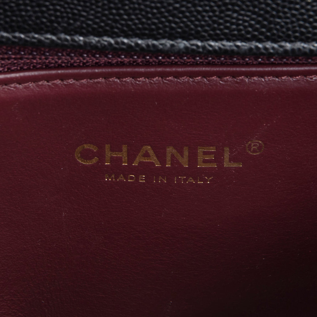 CHANEL Caviar Small Coco Top Handle Bag - Black OUTLET FINAL SALE