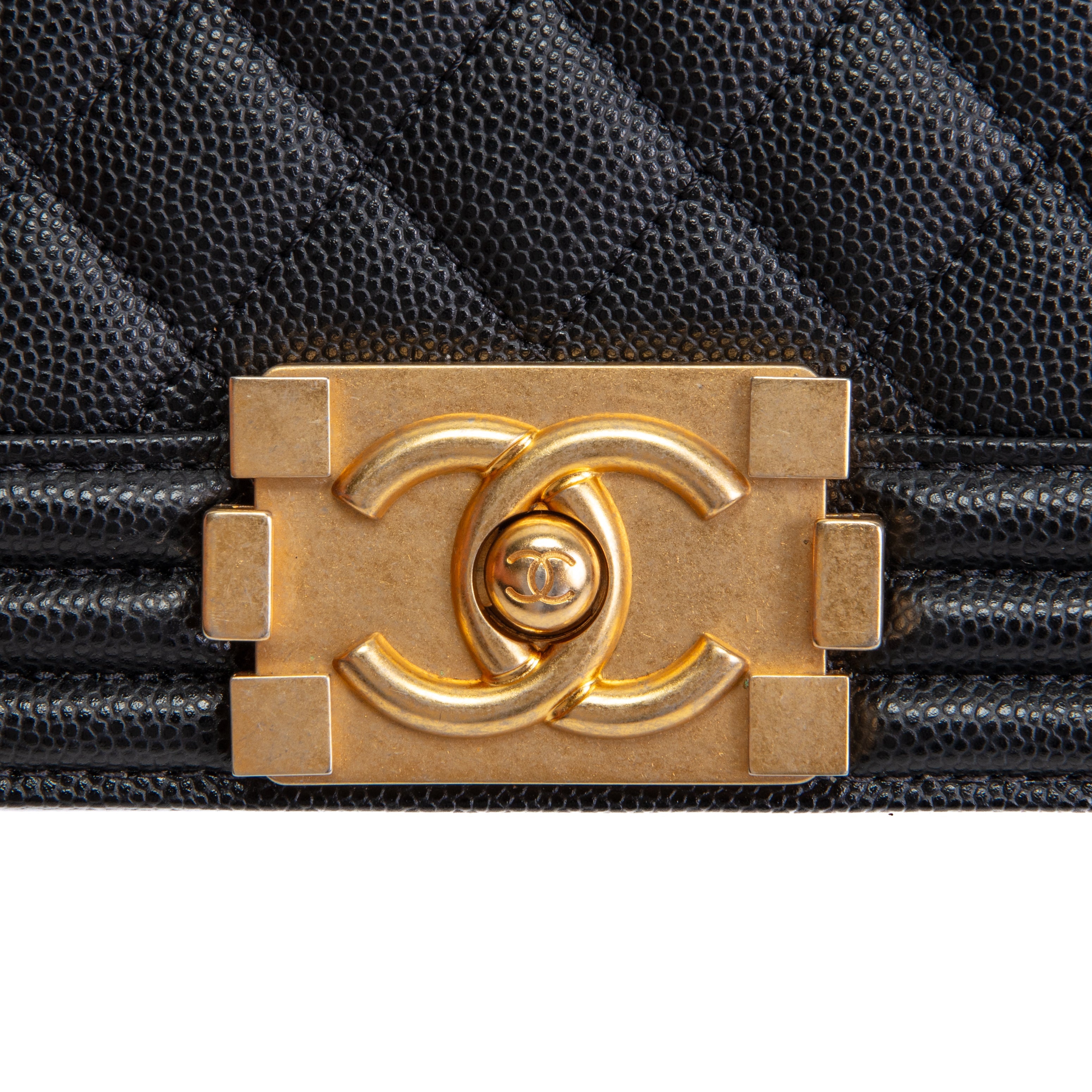 CHANEL Caviar Medium Boy Bag - Black