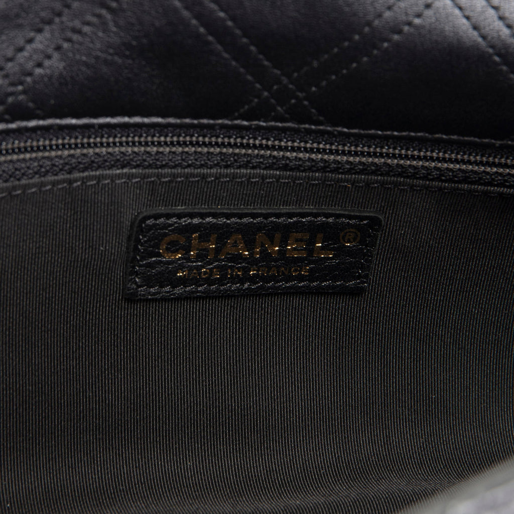 CHANEL CC Flap Pearl Studded Quilted Lambskin - Black