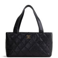 CHANEL Vintage Caviar CC Tote - Black