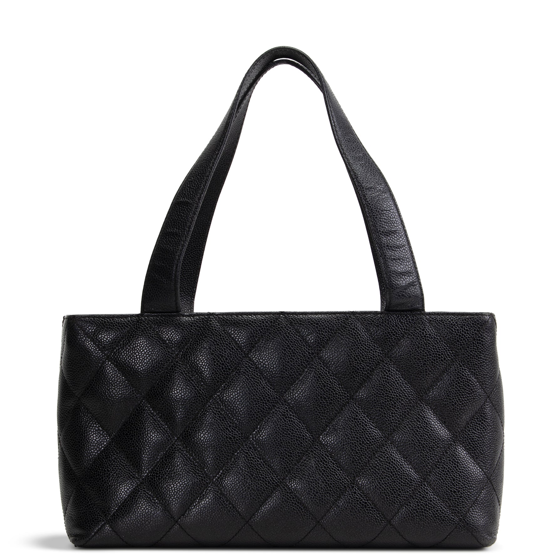 CHANEL Vintage Caviar CC Tote - Black