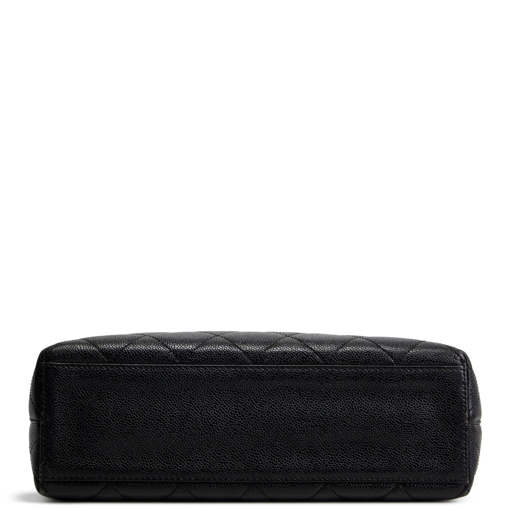 CHANEL Vintage Caviar CC Tote - Black