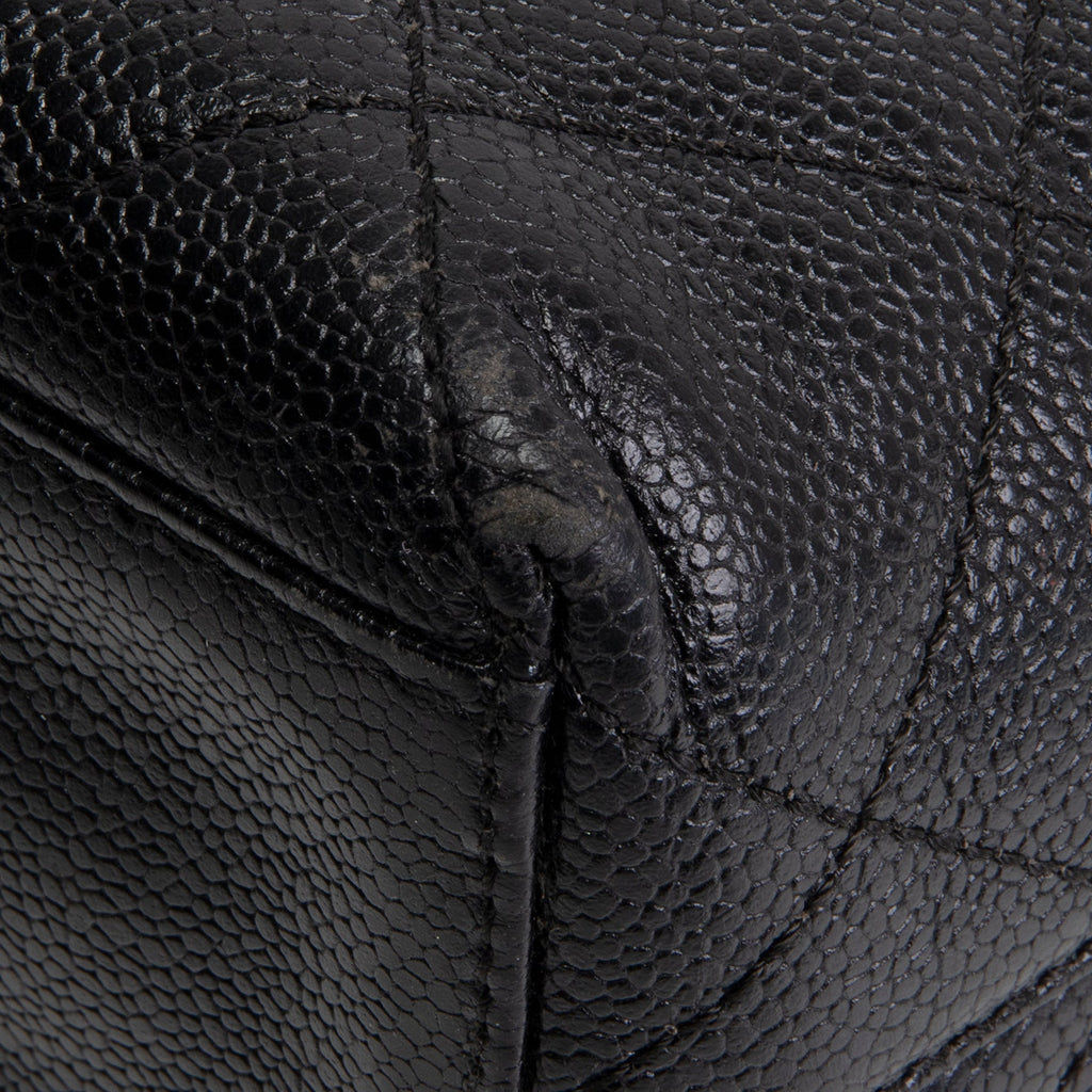 CHANEL Vintage Caviar CC Tote - Black