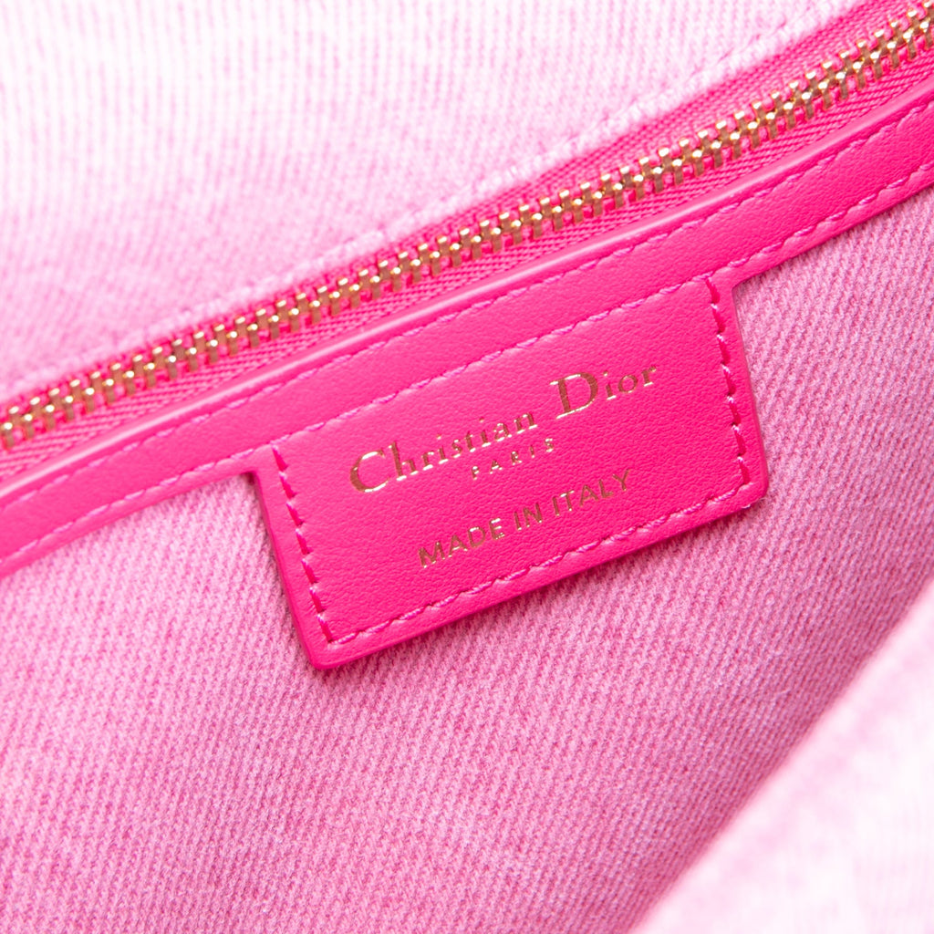 DIOR Denim Cannage Caro Medium - Pink OUTLET FINAL SALE