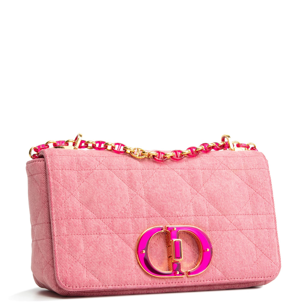 DIOR Denim Cannage Caro Medium - Pink OUTLET FINAL SALE