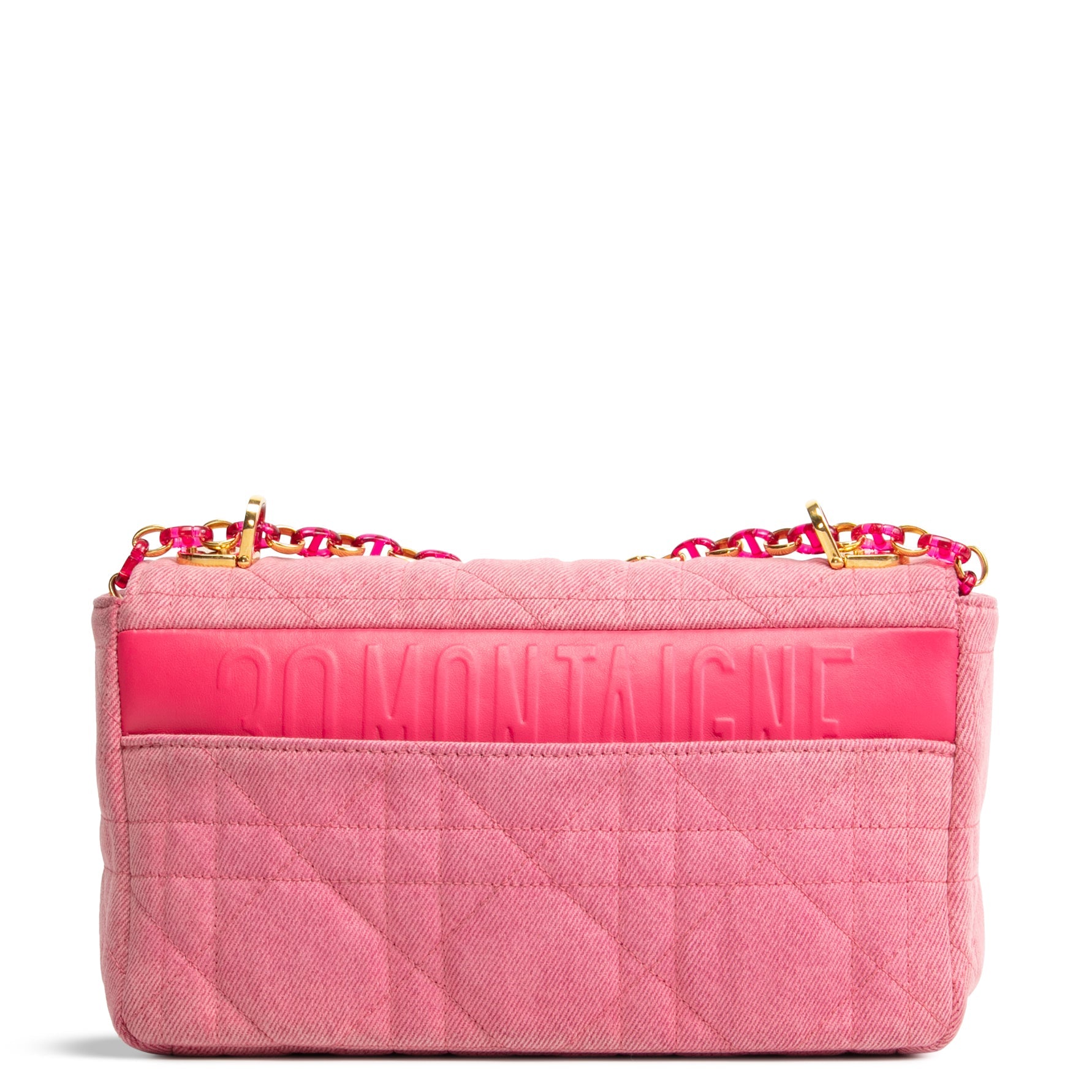 DIOR Denim Cannage Caro Medium - Pink OUTLET FINAL SALE