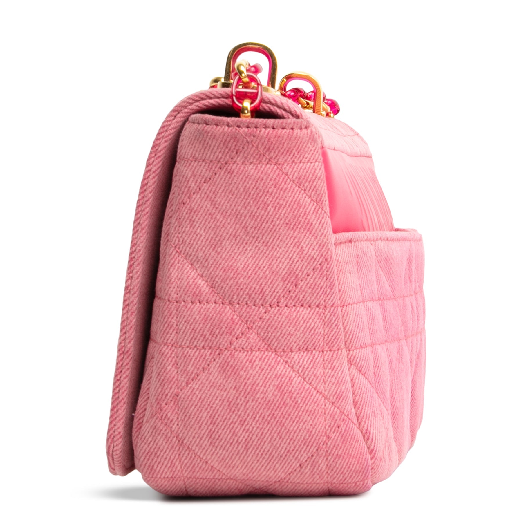 DIOR Denim Cannage Caro Medium - Pink OUTLET FINAL SALE