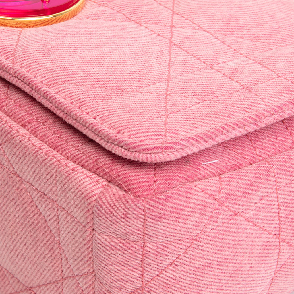 DIOR Denim Cannage Caro Medium - Pink OUTLET FINAL SALE
