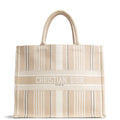 DIOR Striped Canvas Book Tote - Large