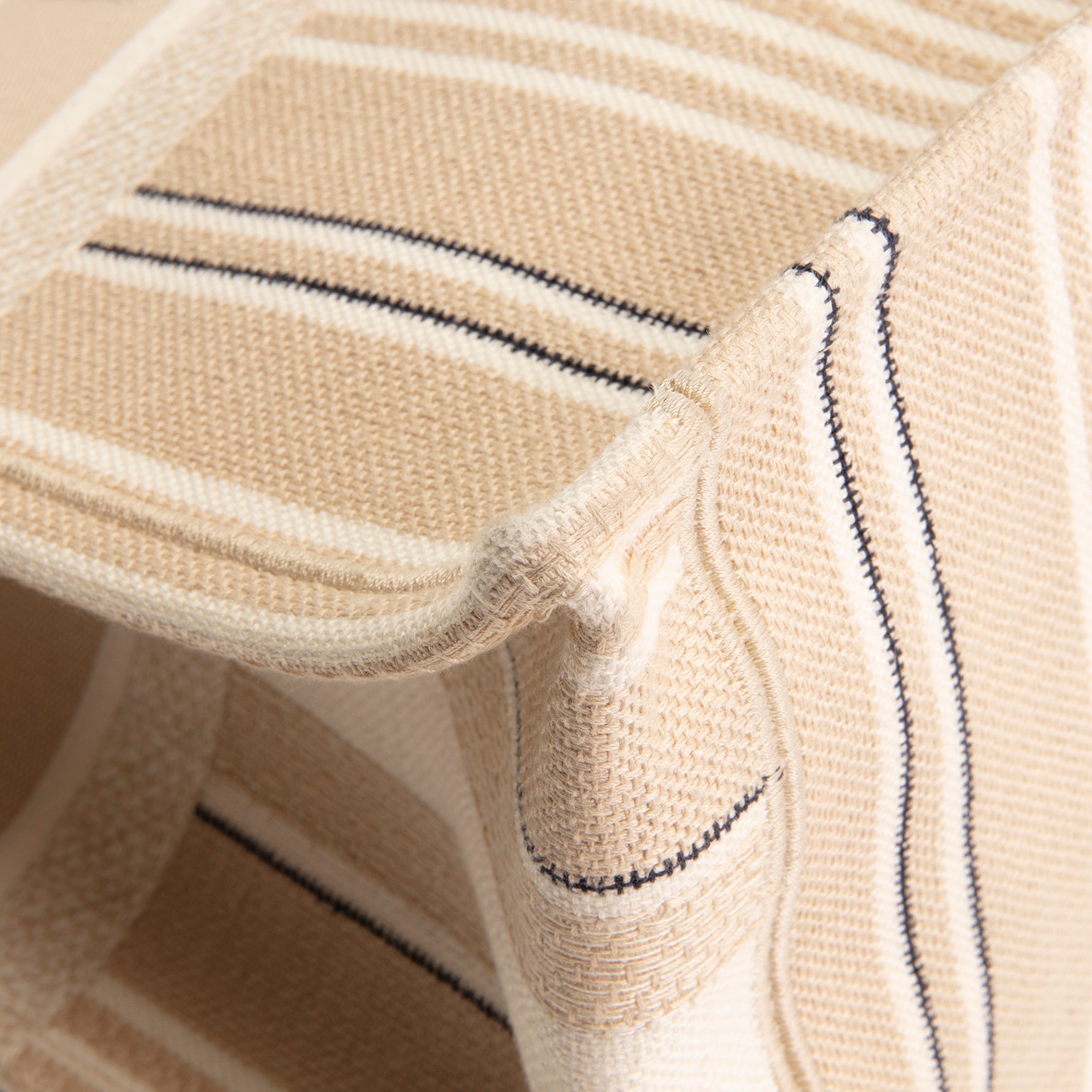 DIOR Striped Canvas Book Tote - Large