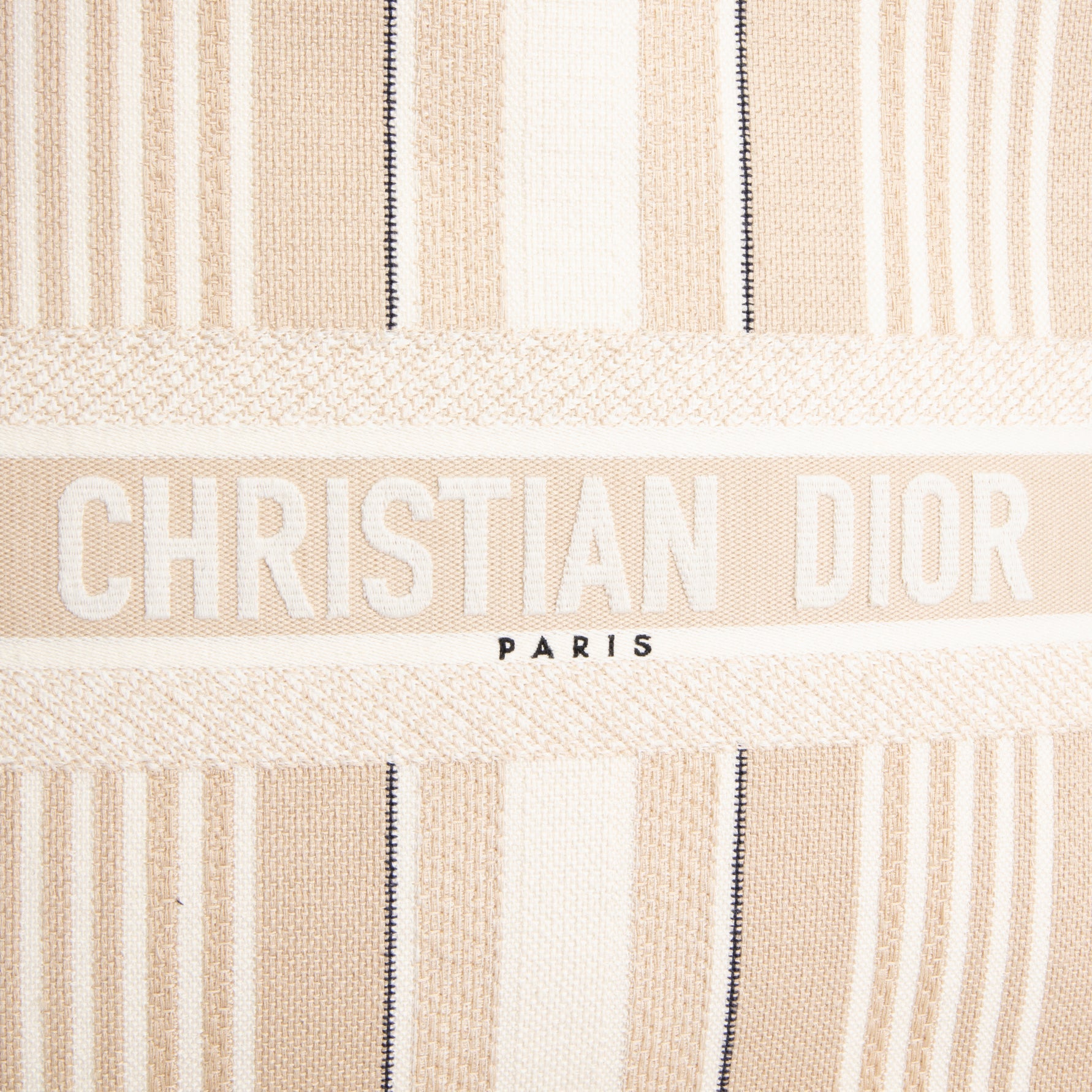 DIOR Striped Canvas Book Tote - Large