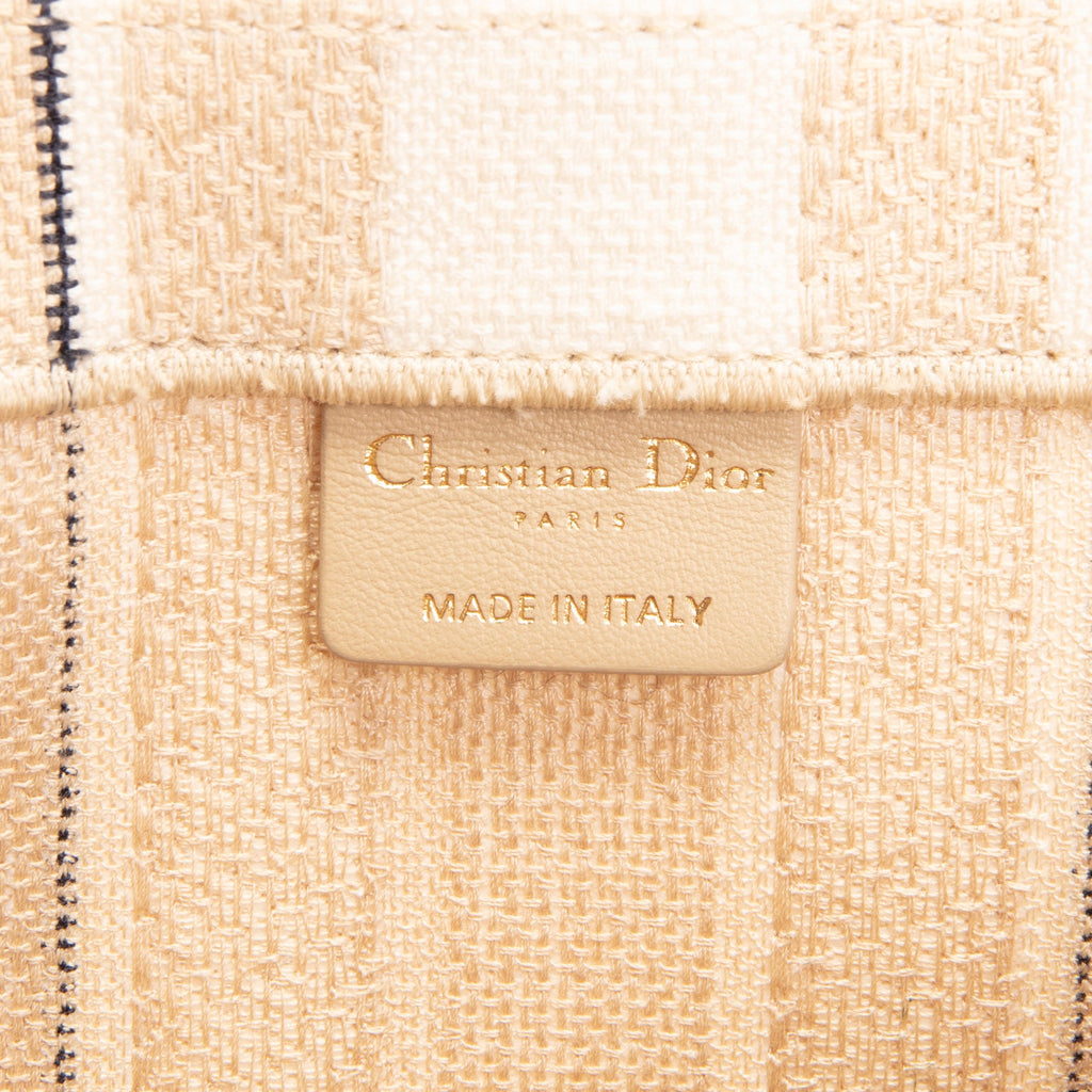 DIOR Striped Canvas Book Tote - Large