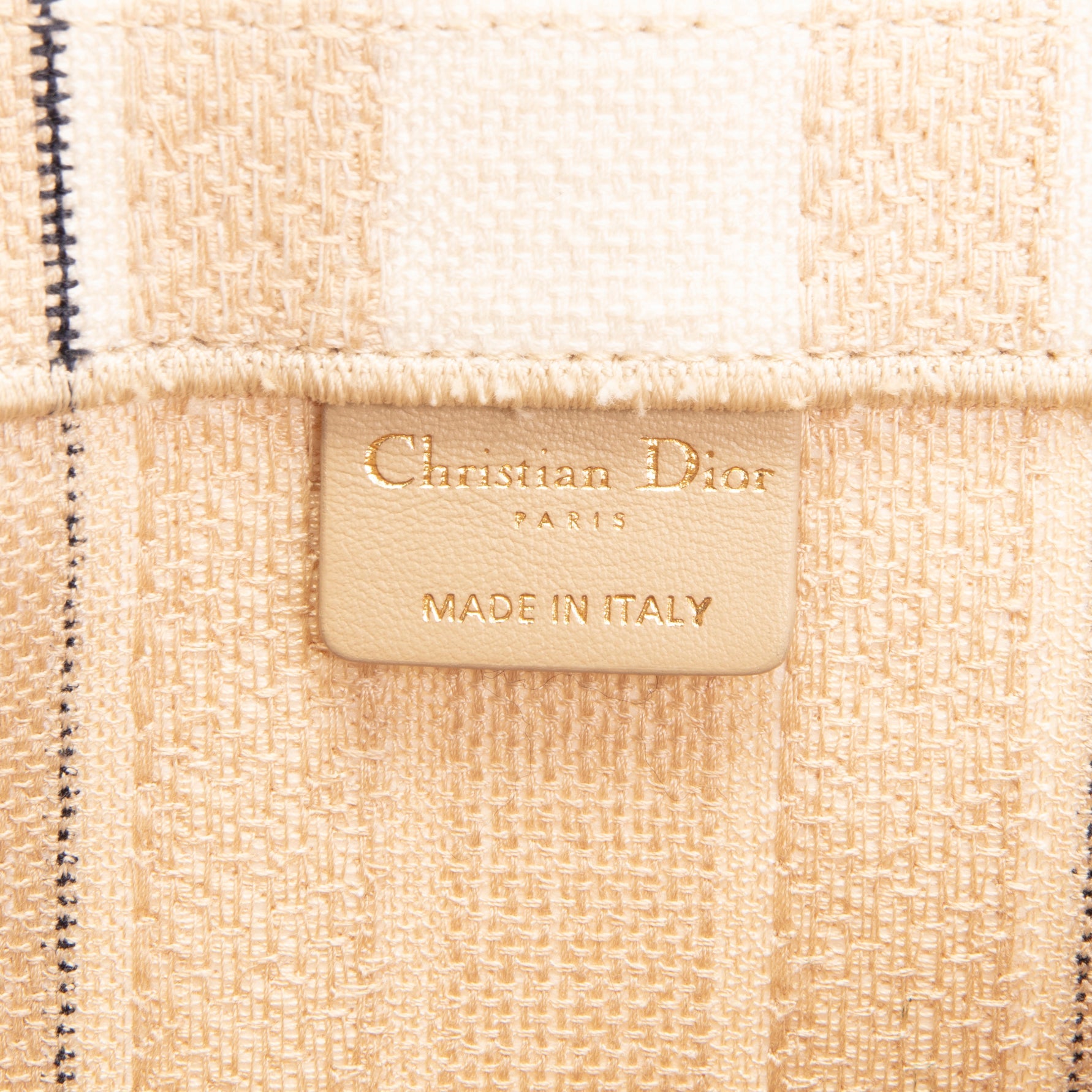DIOR Striped Canvas Book Tote - Large