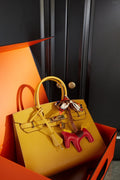 Hermes brikin yellow handbag