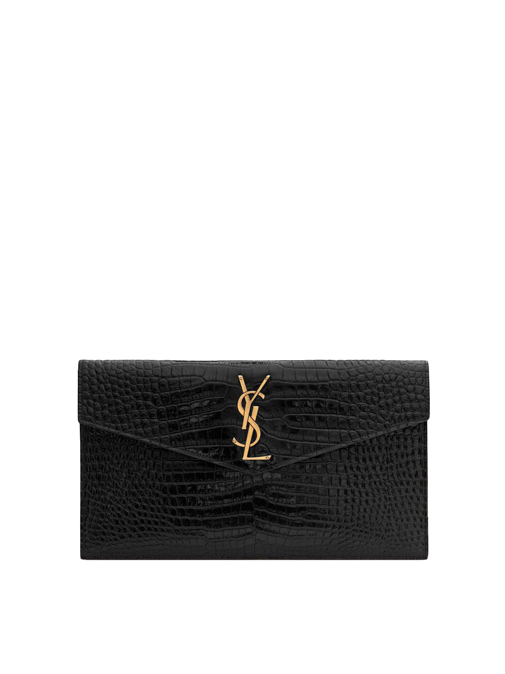 Croc-Embossed Uptown Clutch
