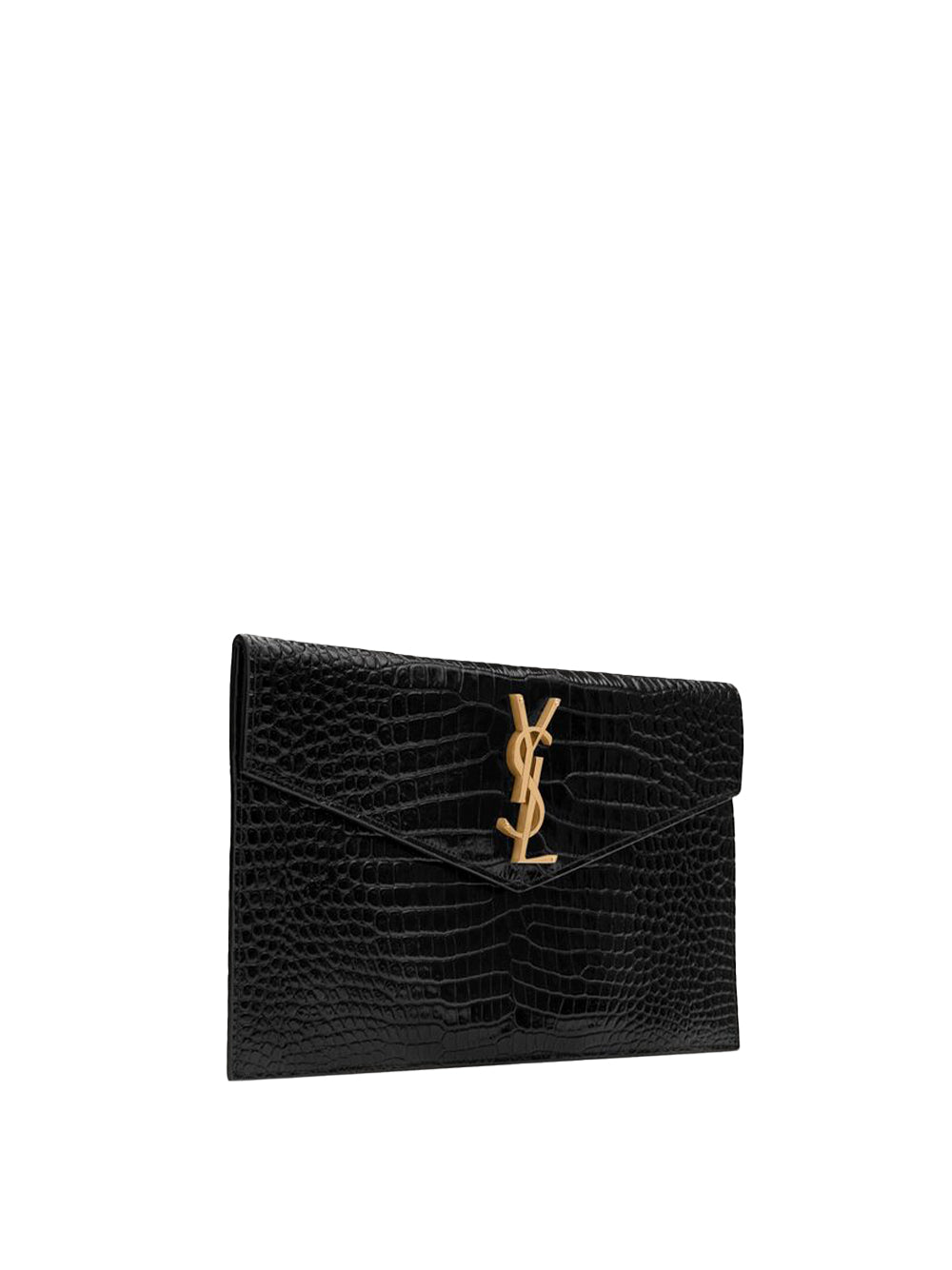 Croc-Embossed Uptown Clutch