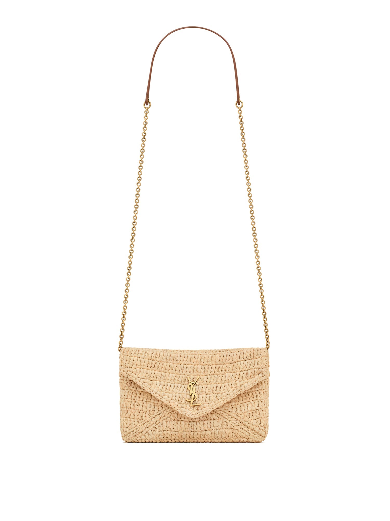 Raffia Cassandre Chain Pouch