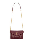Shiny Leather Cassandre Chain Pouch
