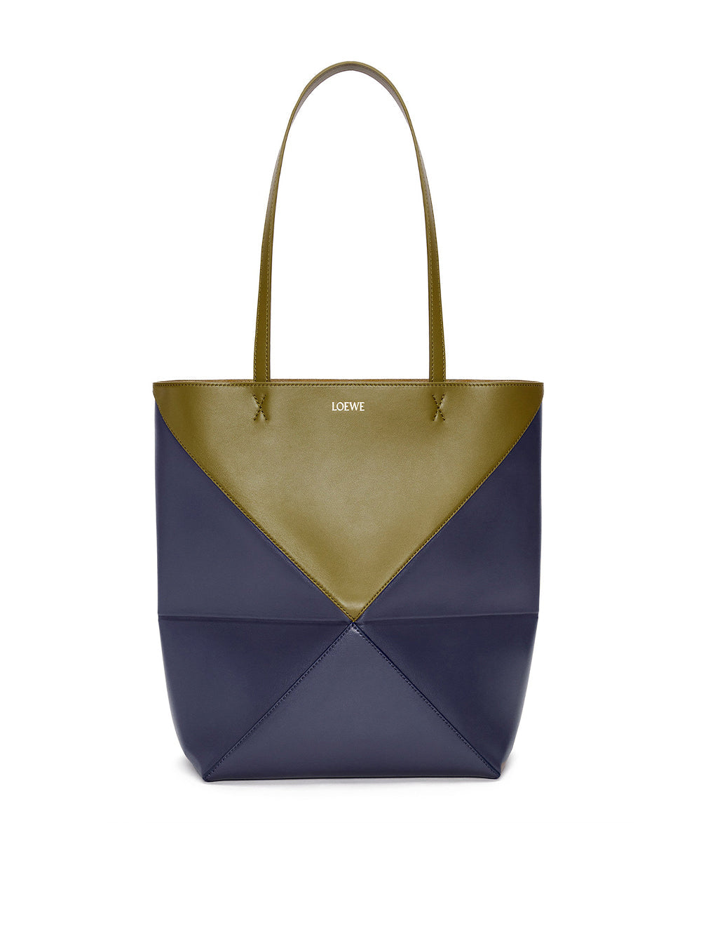 Bicolor Puzzle Fold Tote